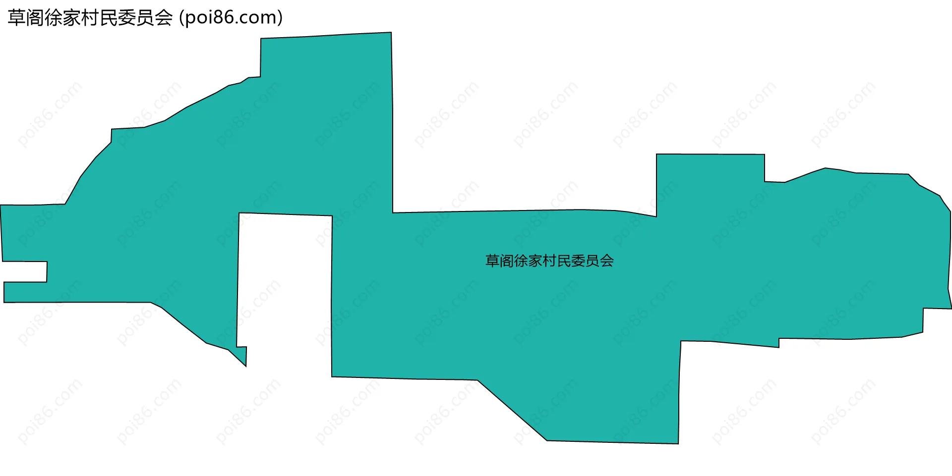 草阁徐家村民委员会边界地图