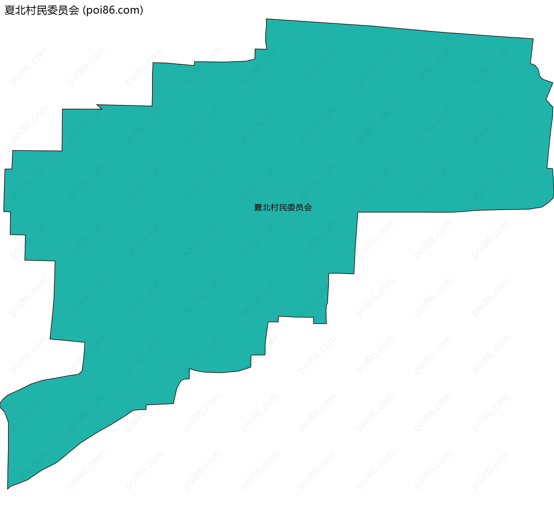 夏北村民委员会边界地图