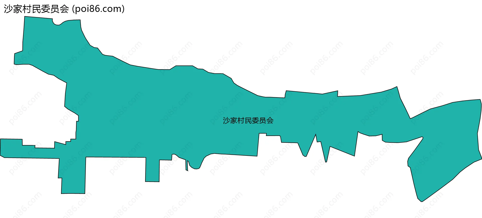 沙家村民委员会边界地图