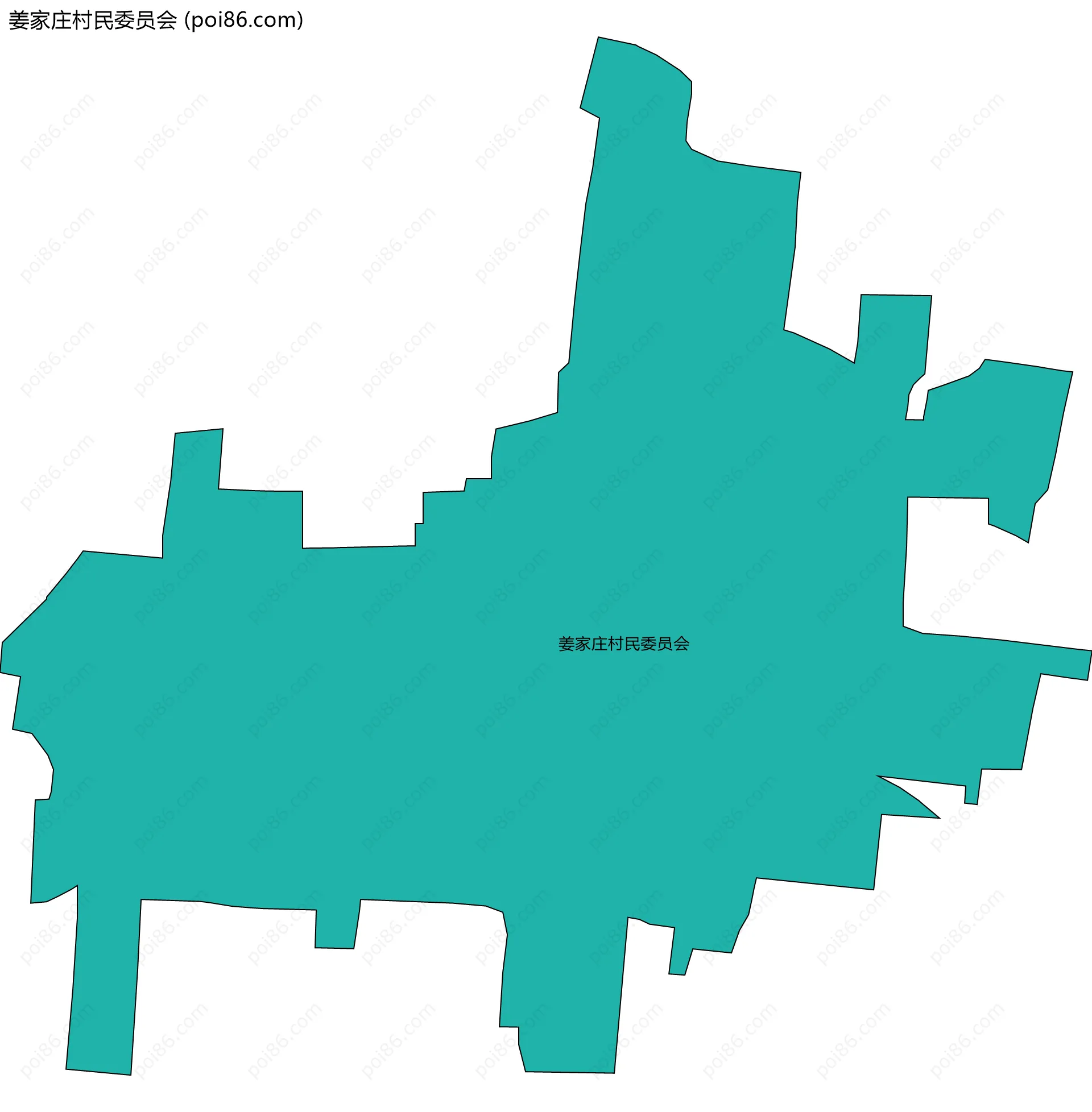 姜家庄村民委员会边界地图