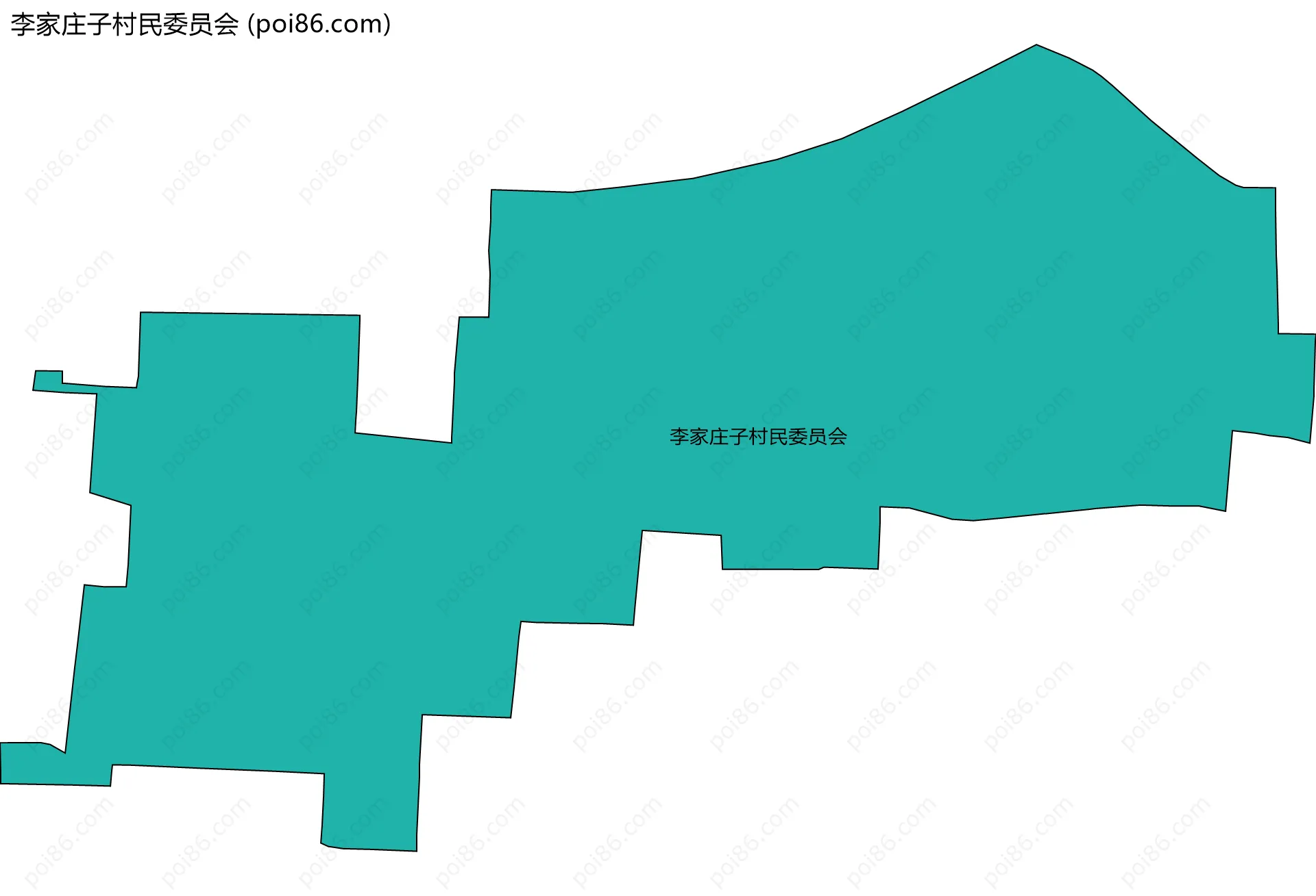 李家庄子村民委员会边界地图