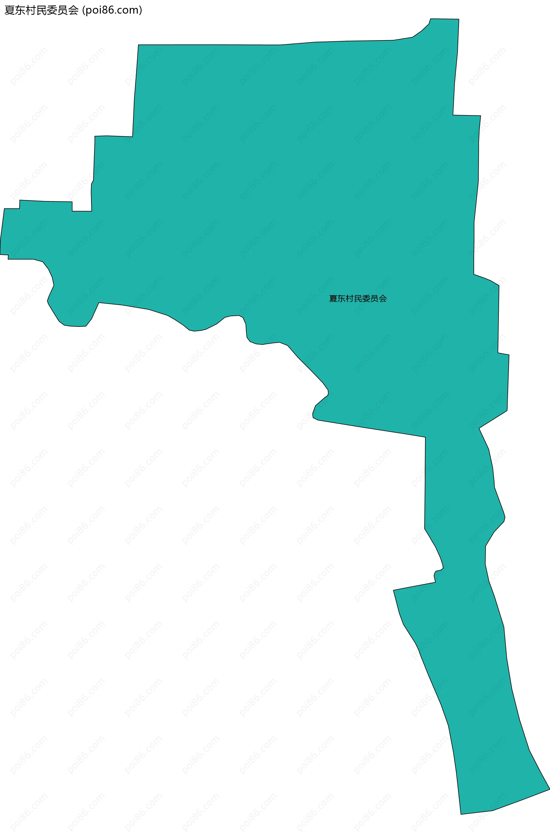 夏东村民委员会边界地图