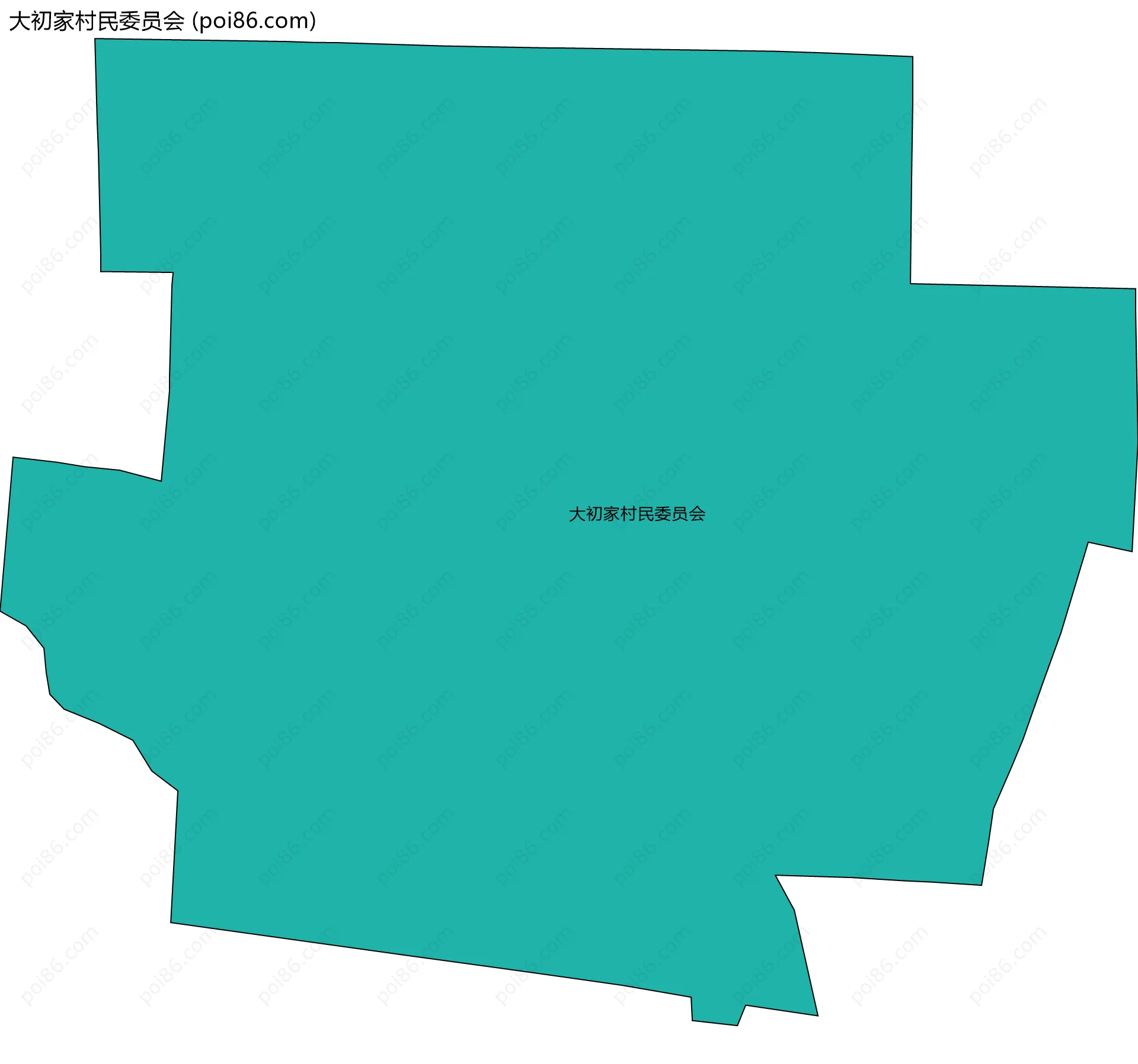 大初家村民委员会边界地图
