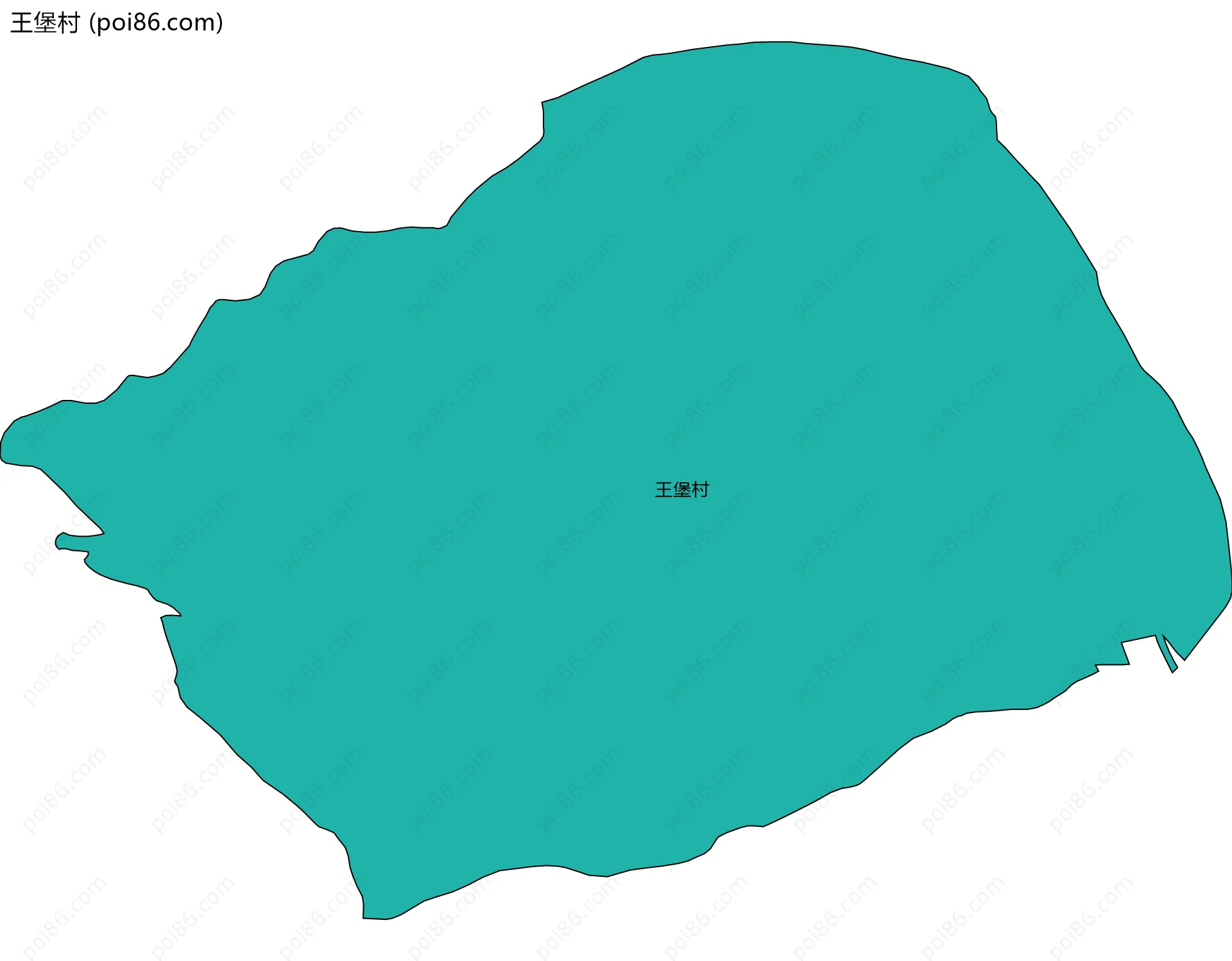 王堡村边界地图
