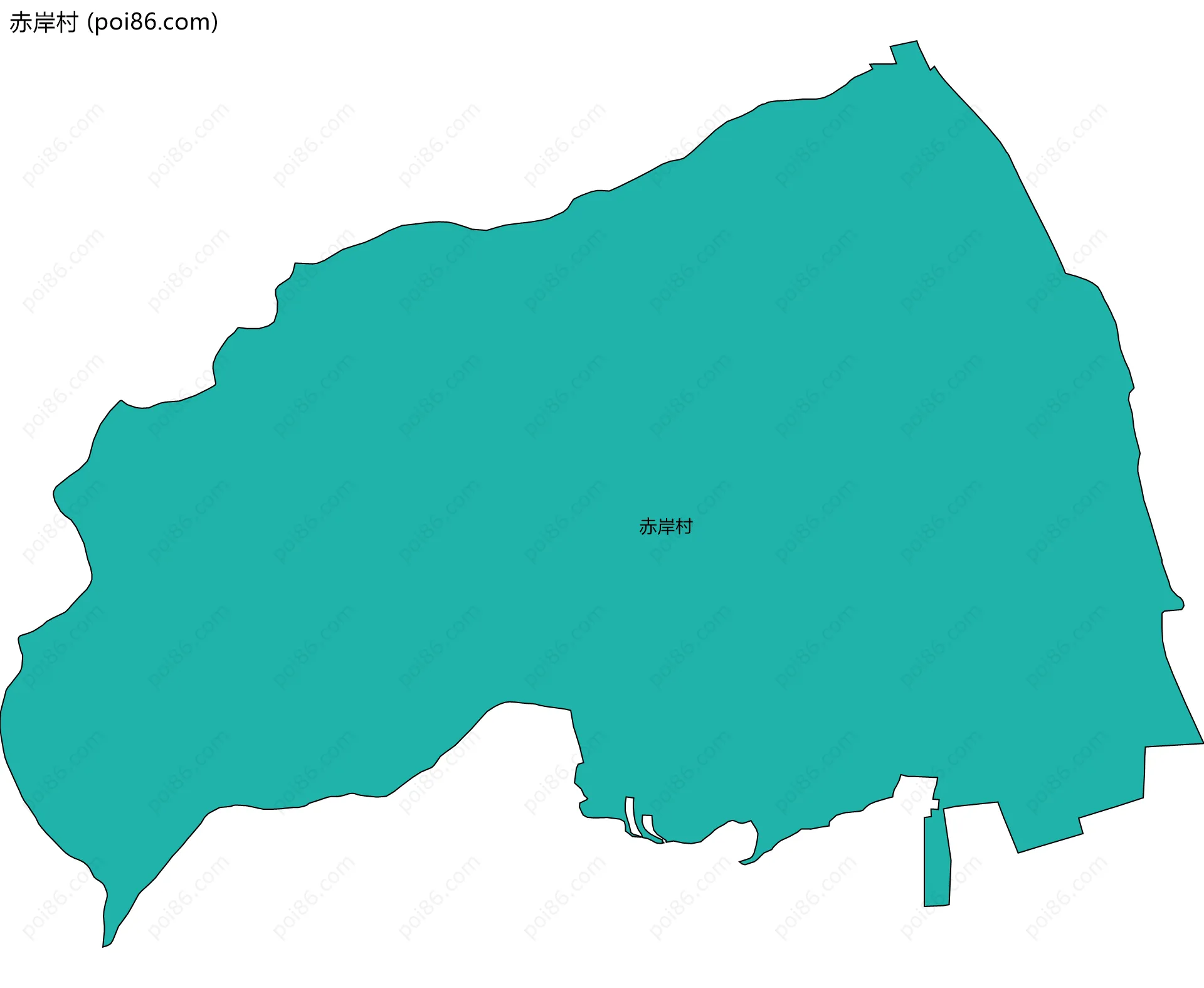 赤岸村边界地图