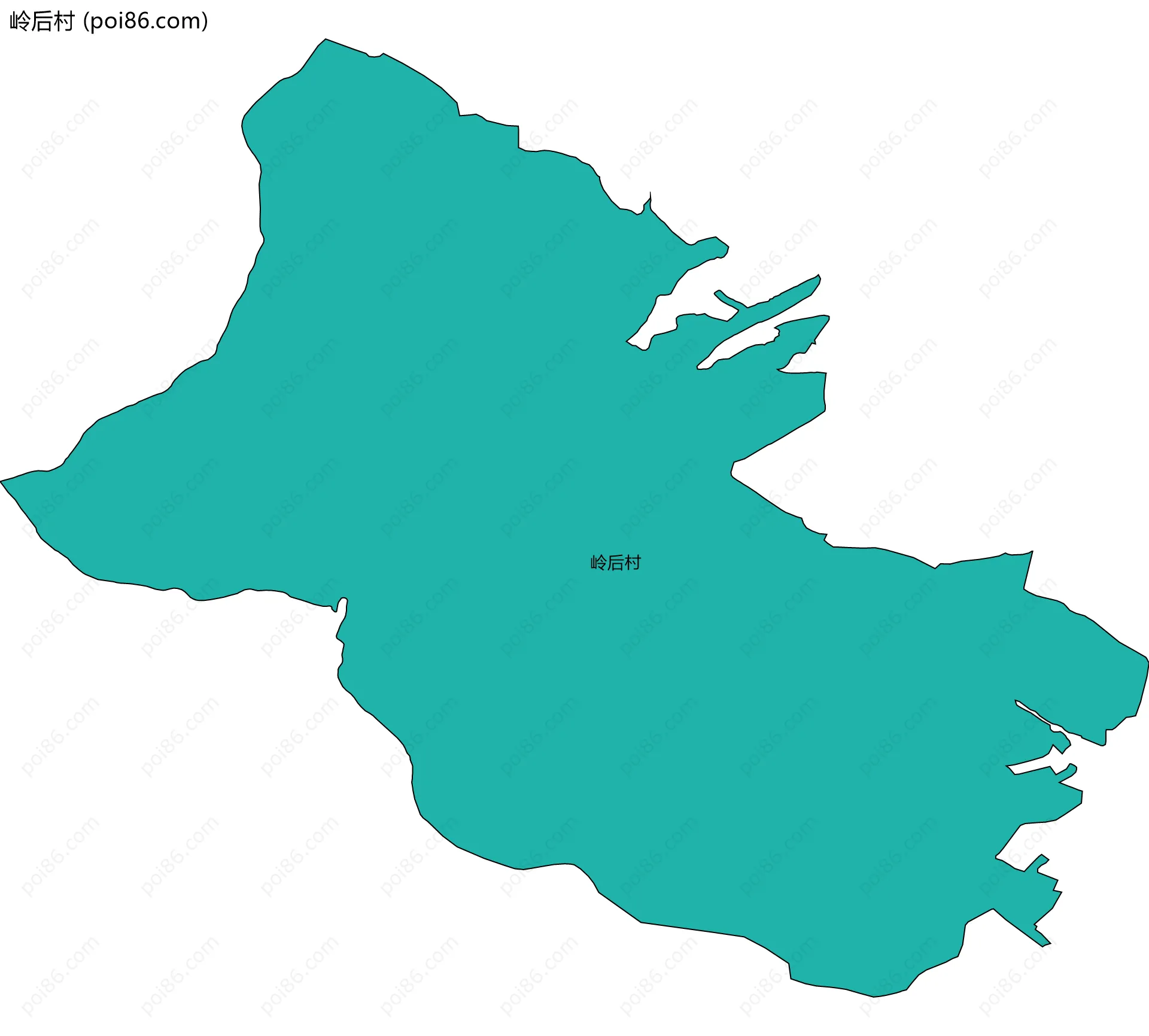 岭后村边界地图