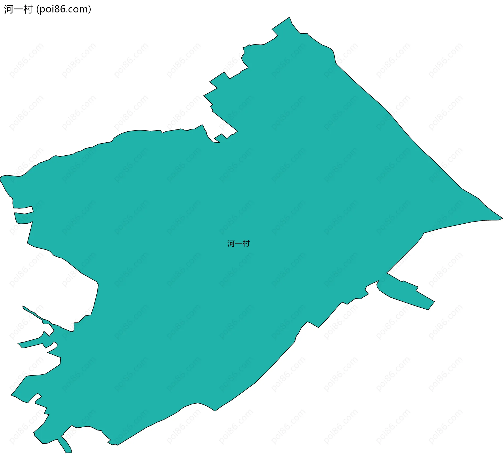 河一村边界地图