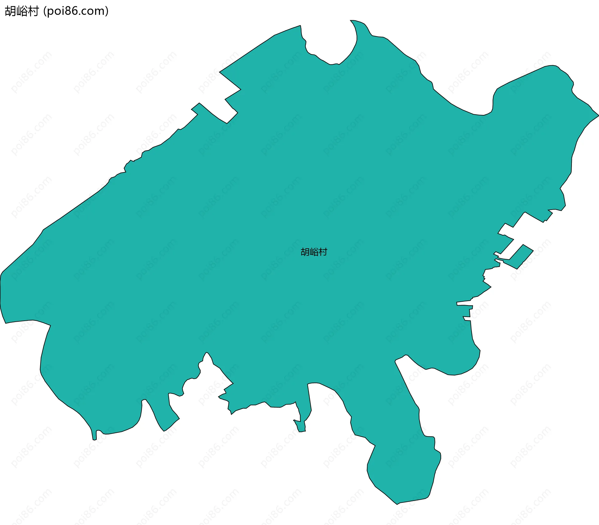 胡峪村边界地图