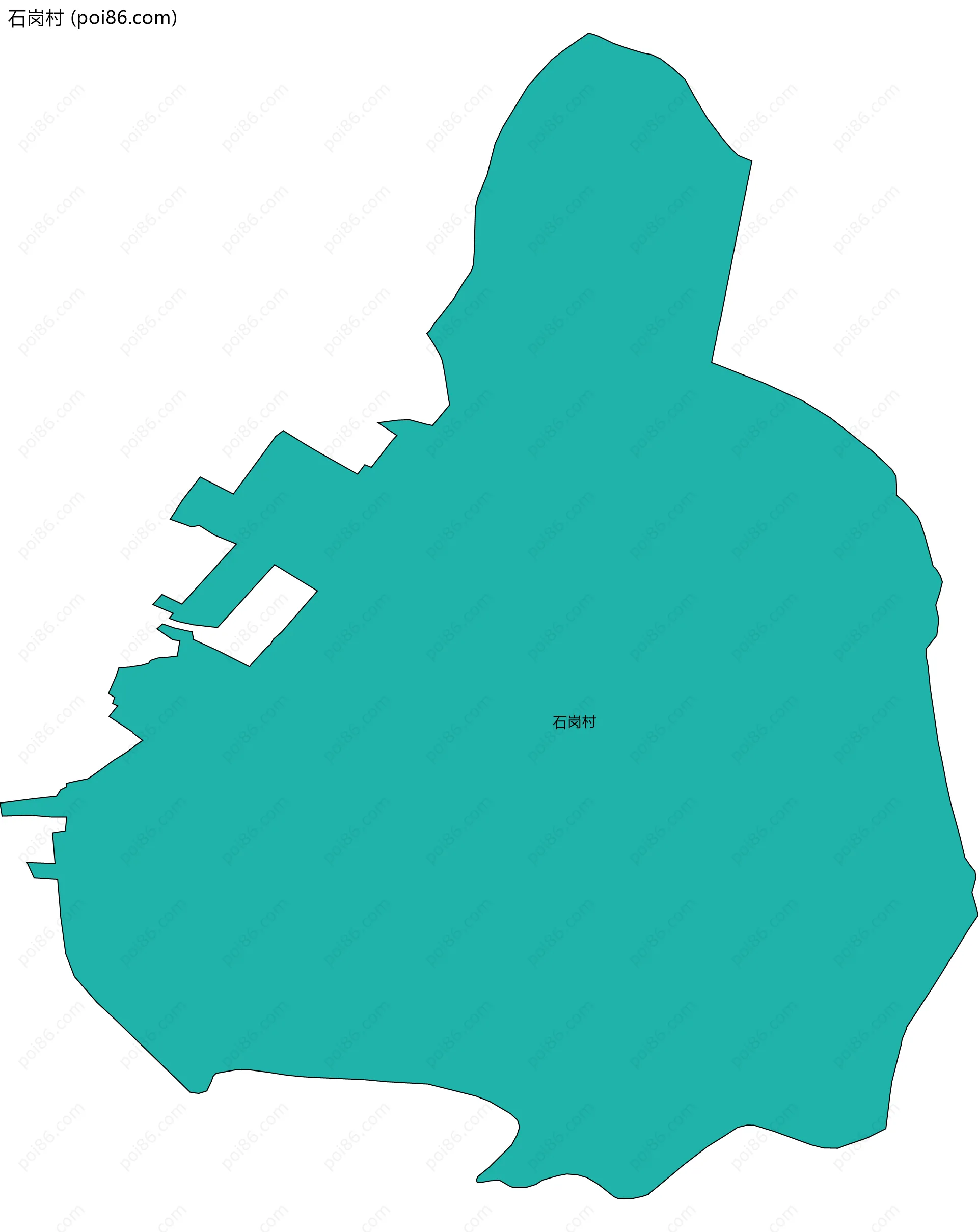 石岗村边界地图