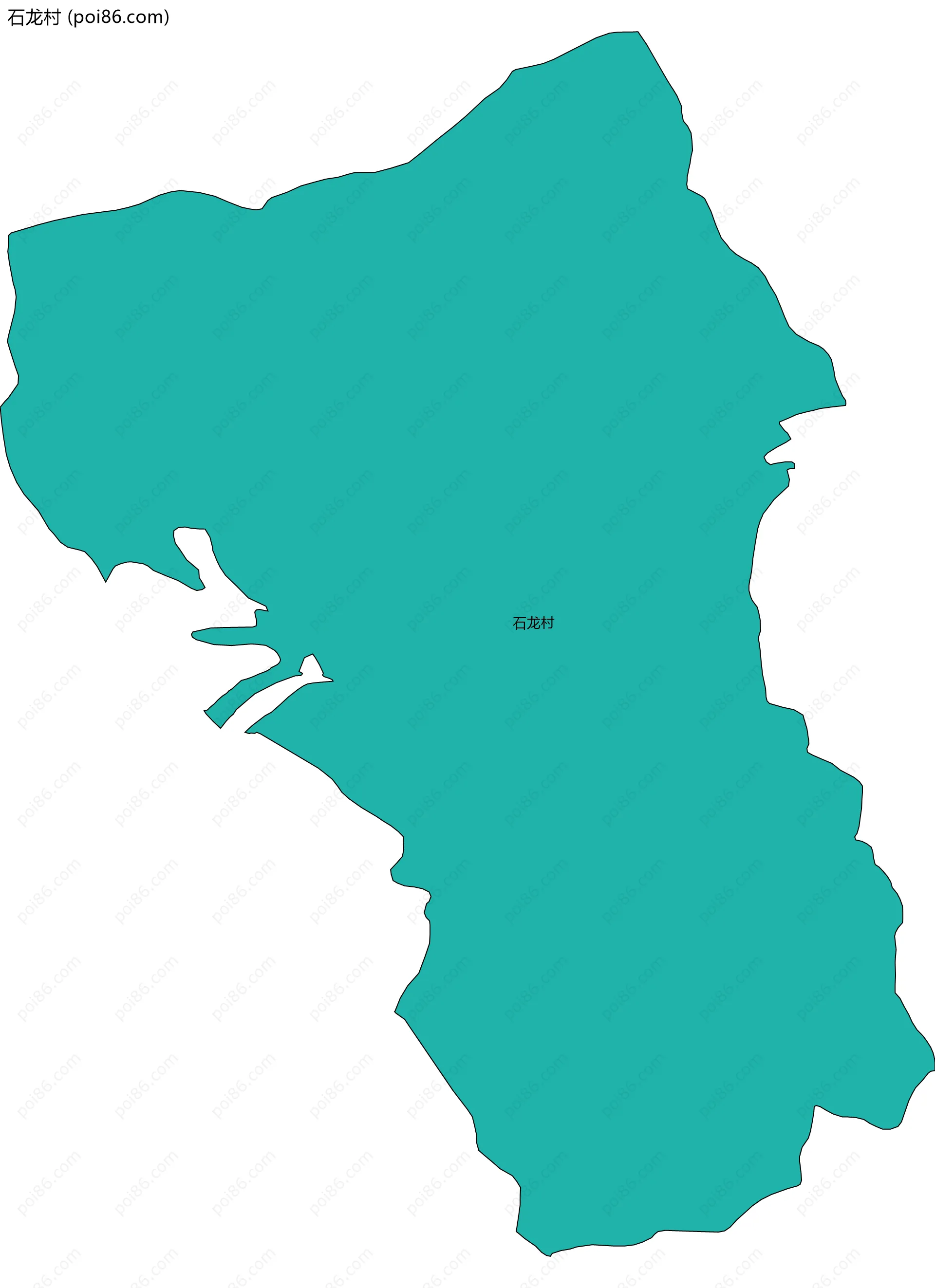 石龙村边界地图