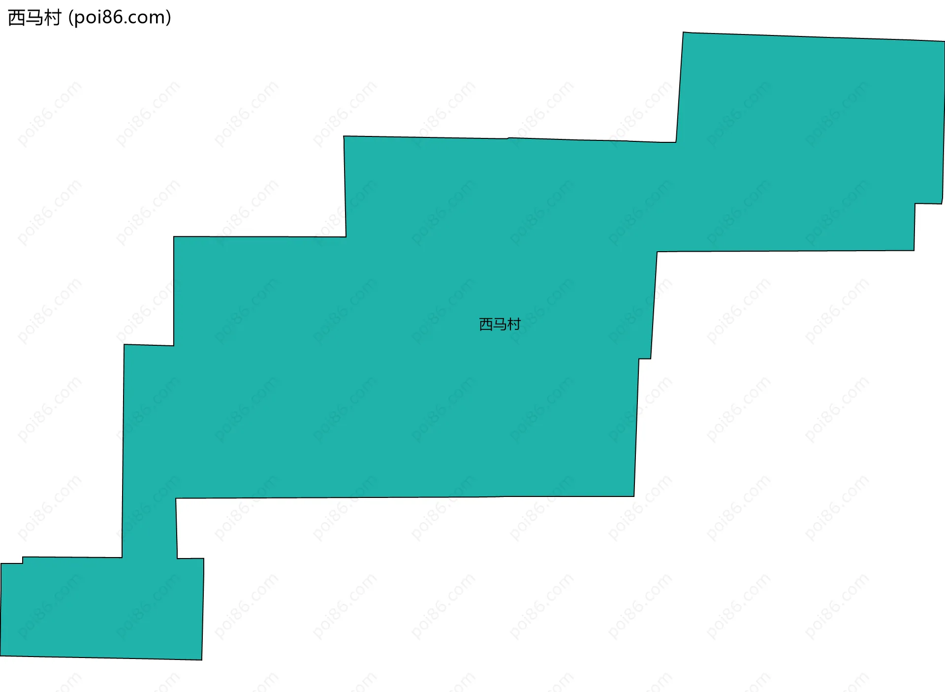 西马村边界地图