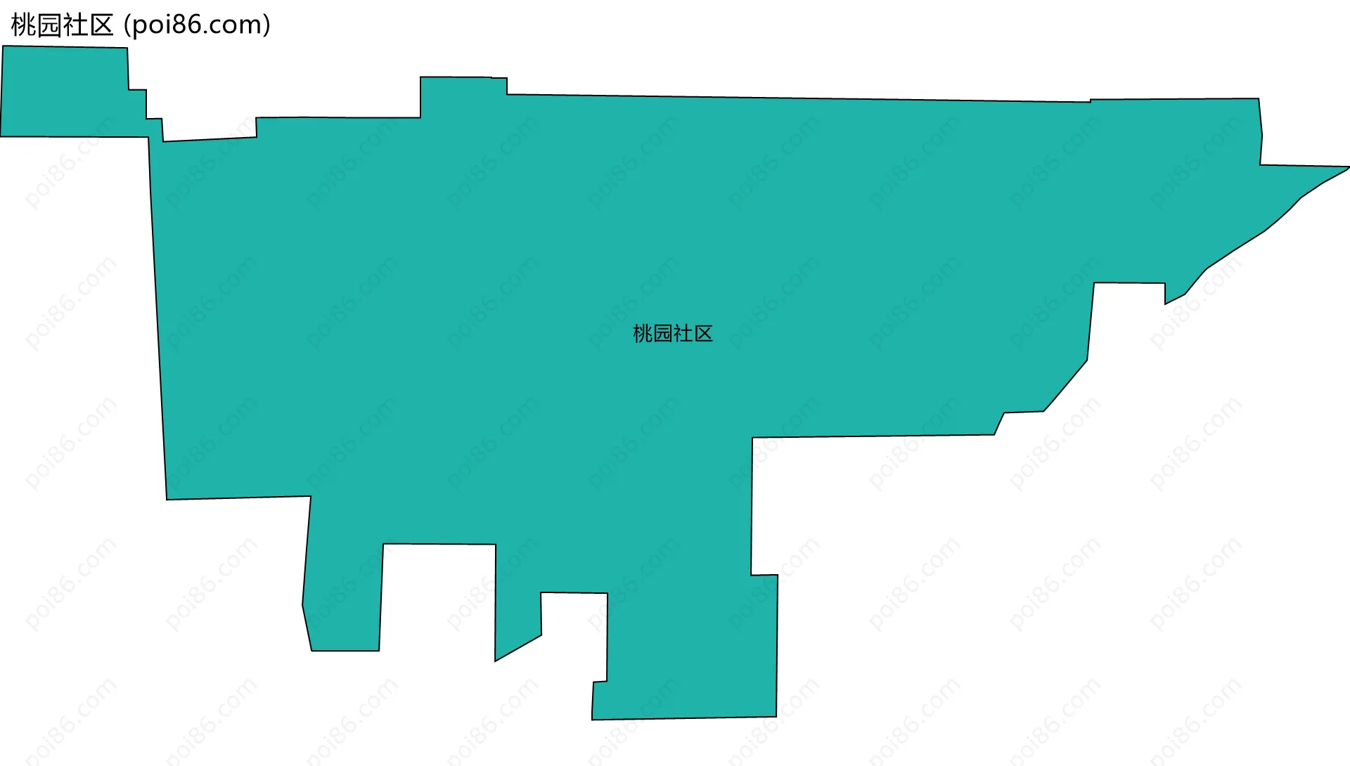 桃园社区边界地图