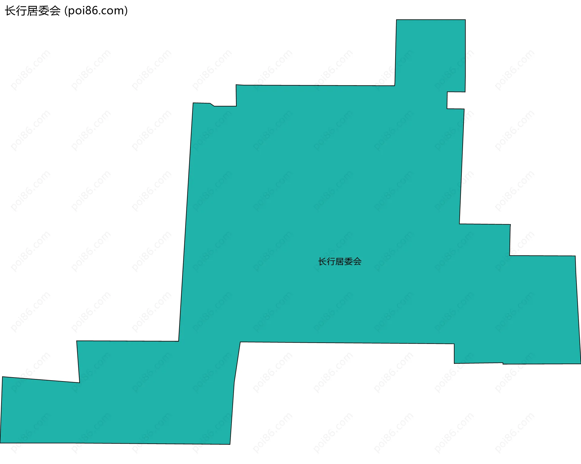 长行居委会边界地图