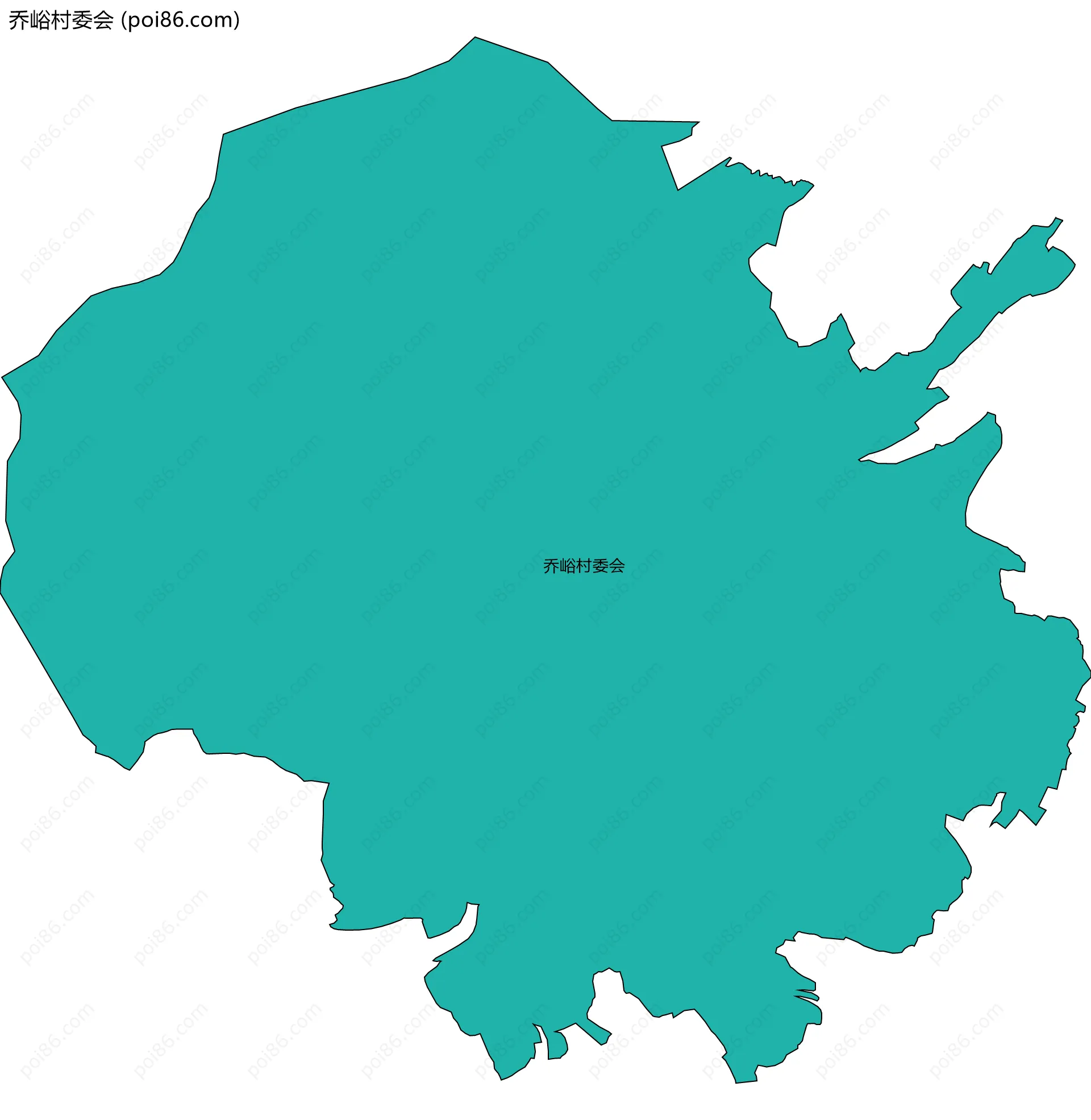 乔峪村委会边界地图