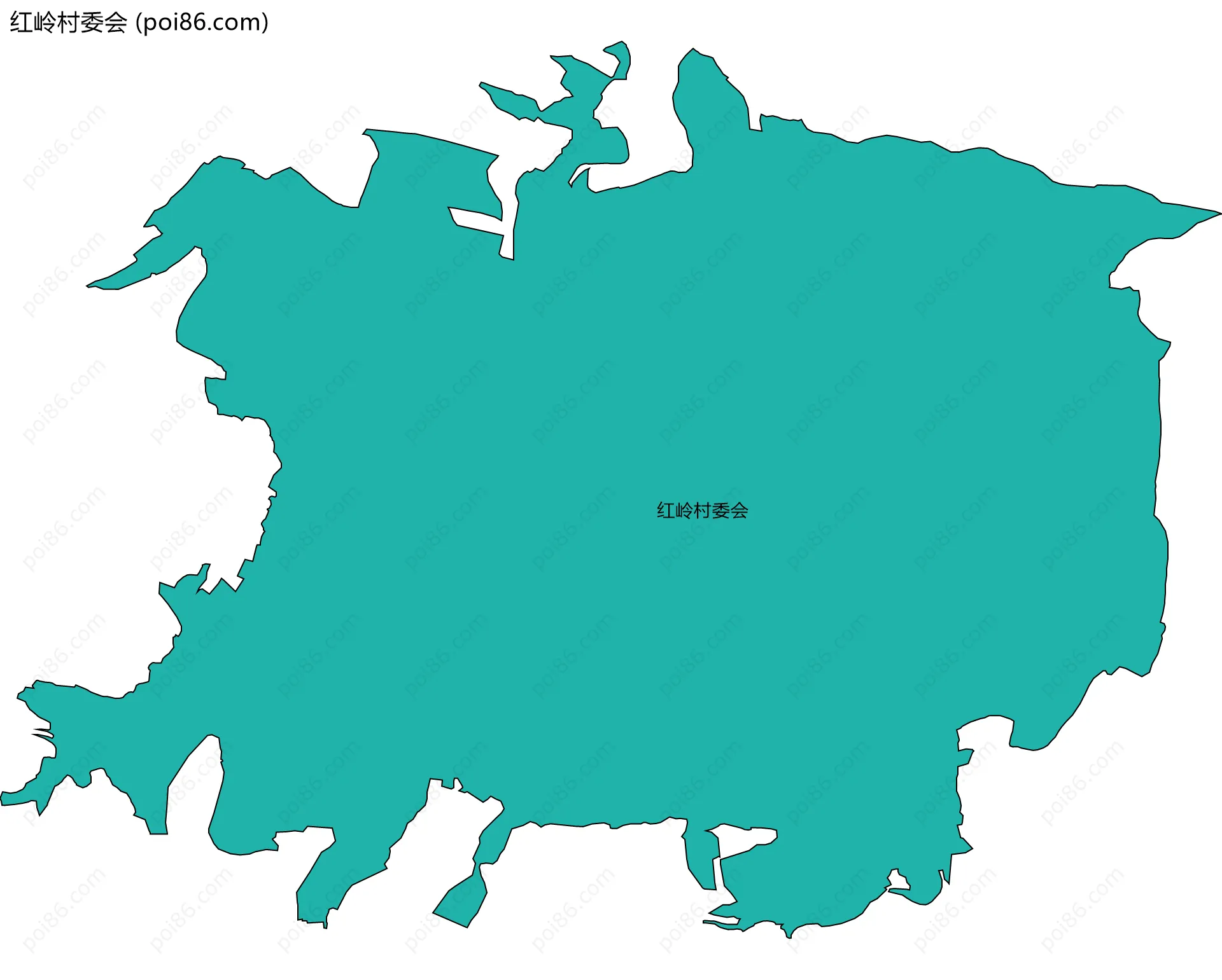 红岭村委会边界地图