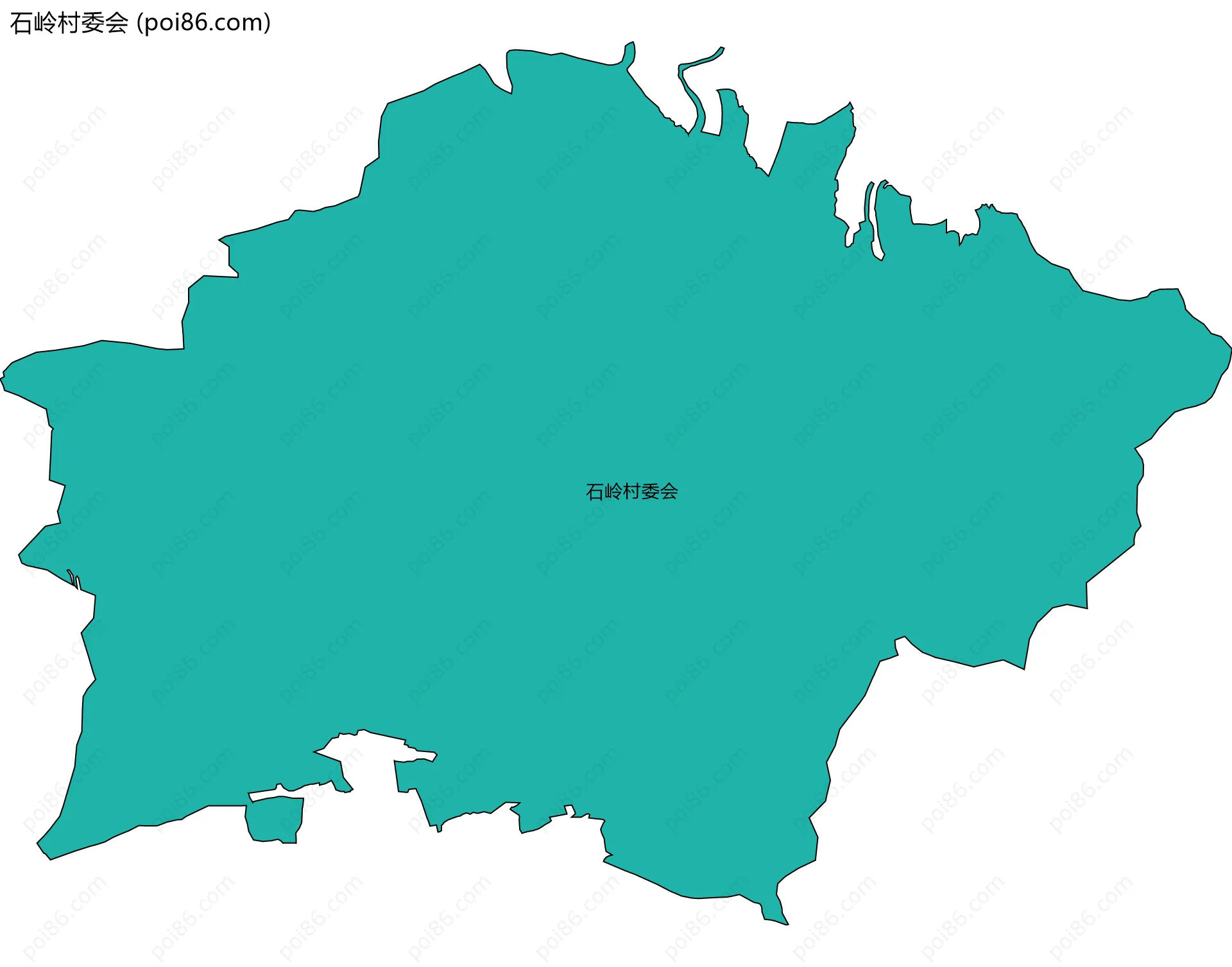石岭村委会边界地图