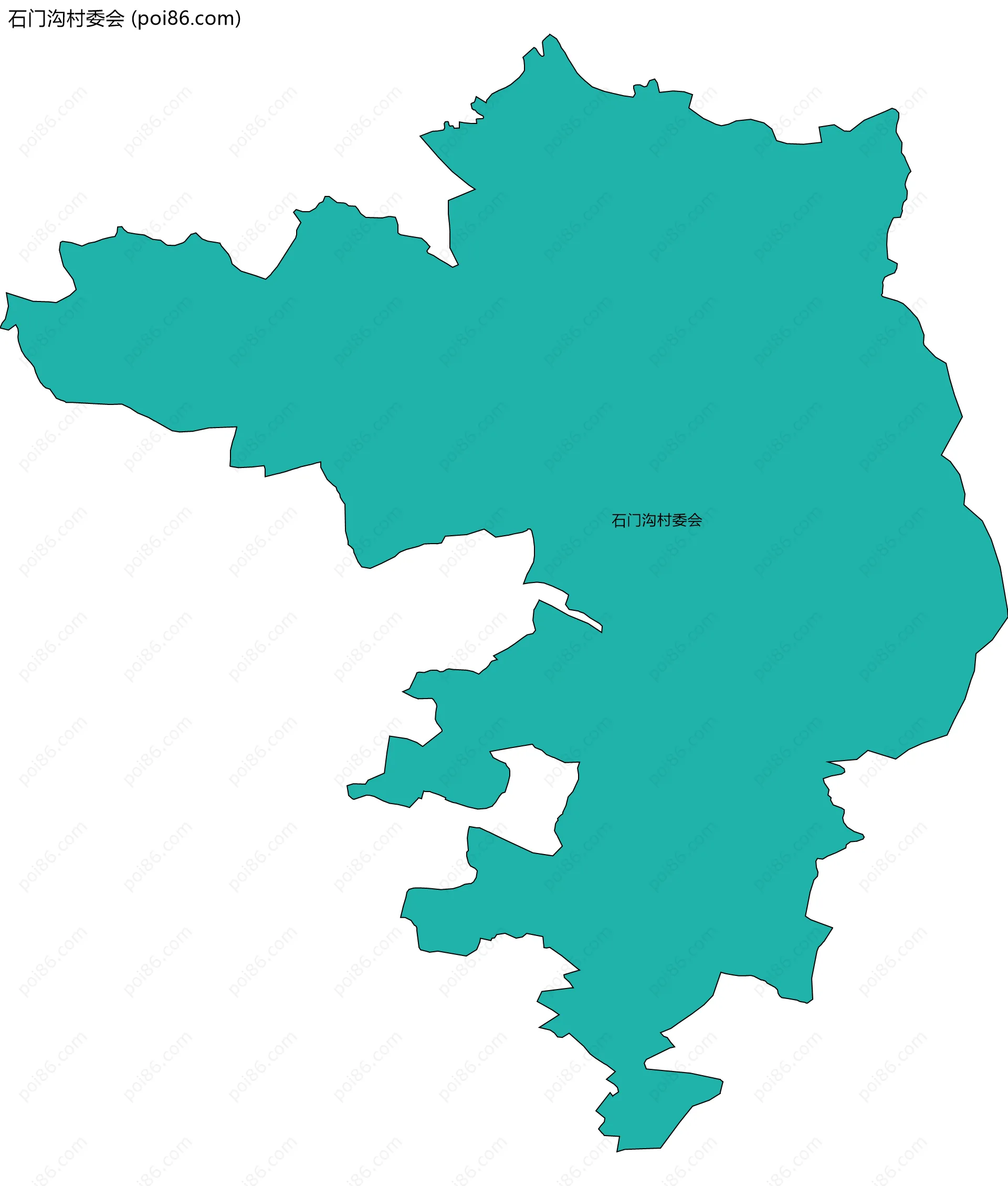 石门沟村委会边界地图