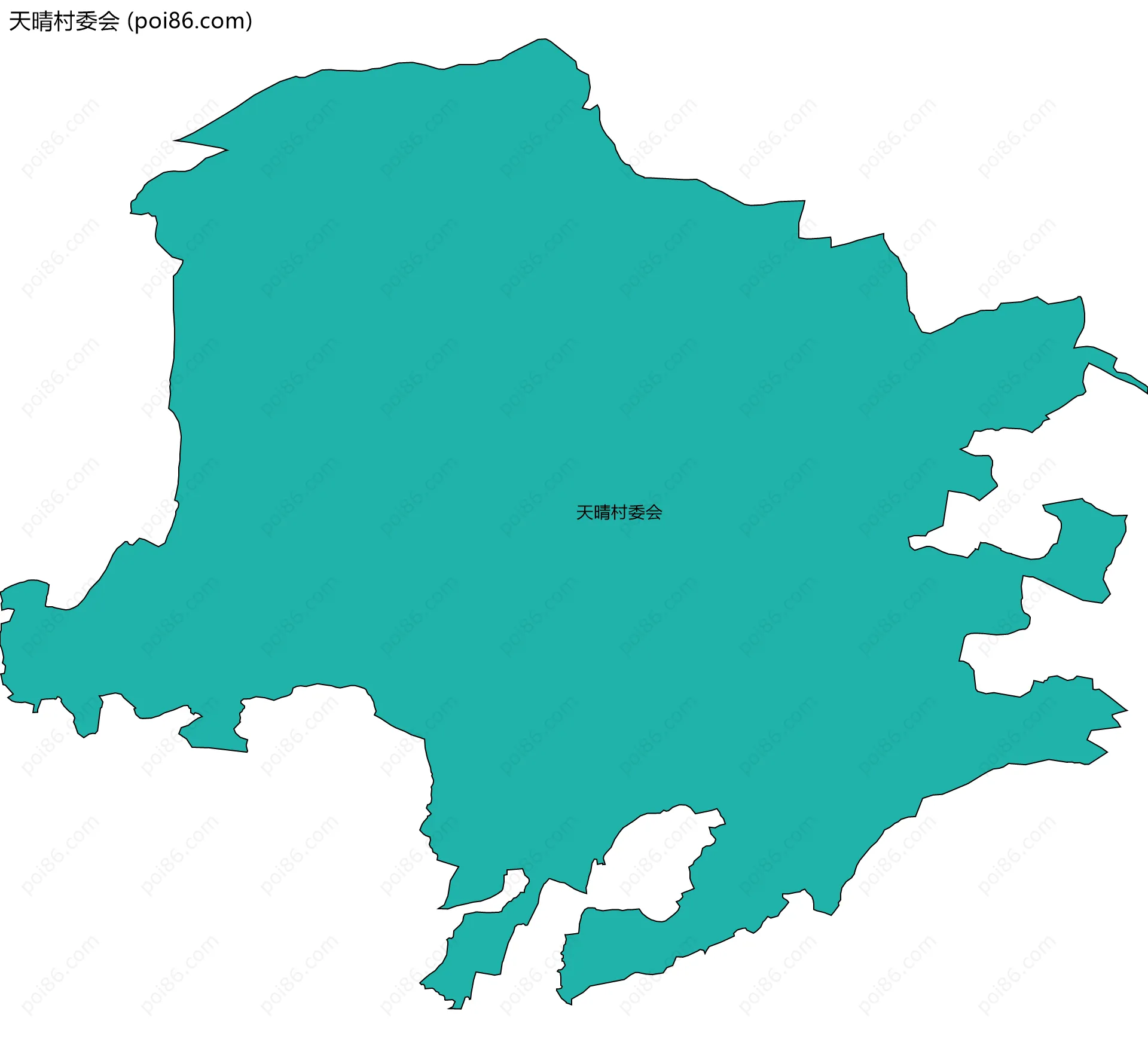 天晴村委会边界地图