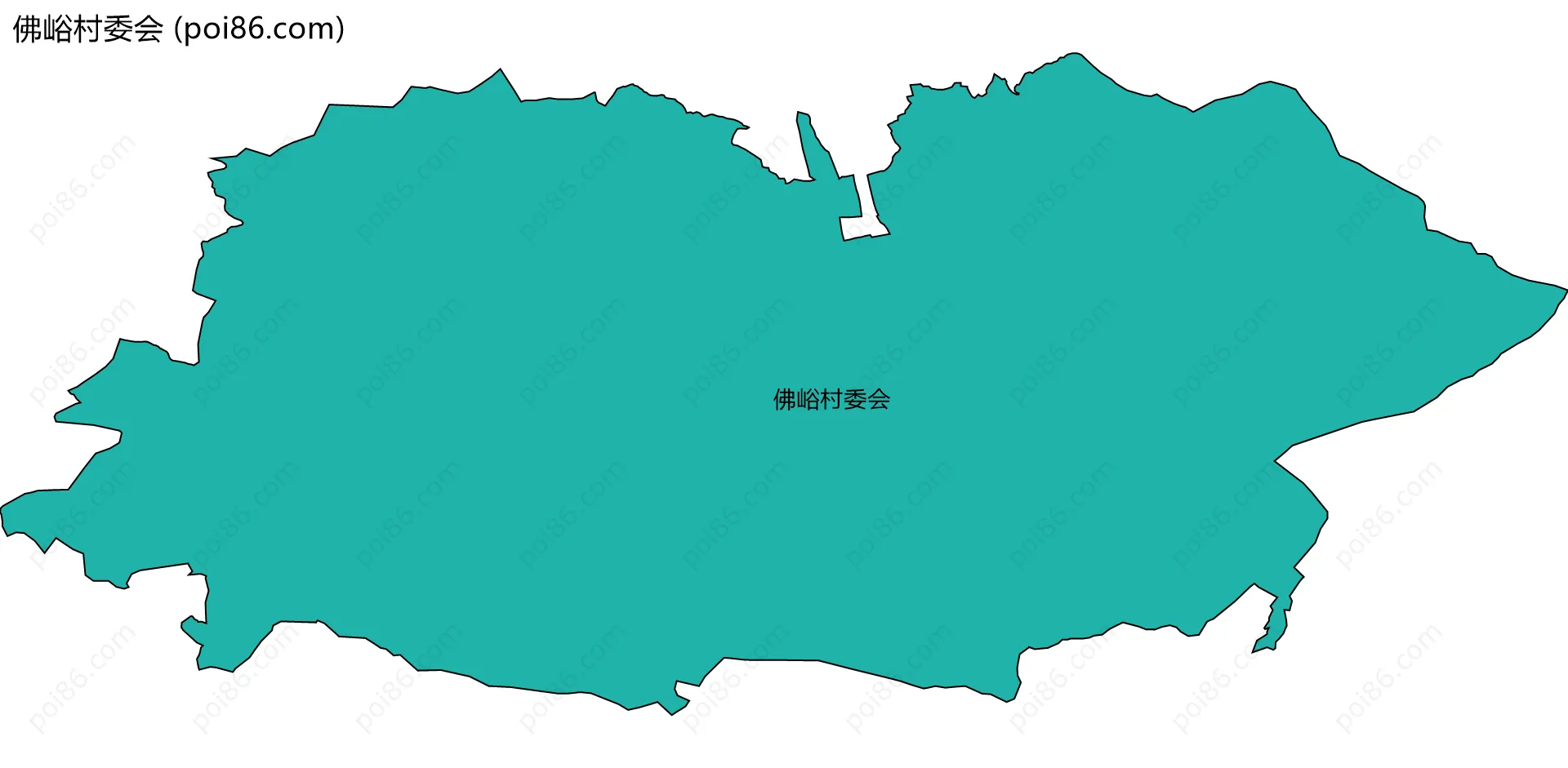 佛峪村委会边界地图