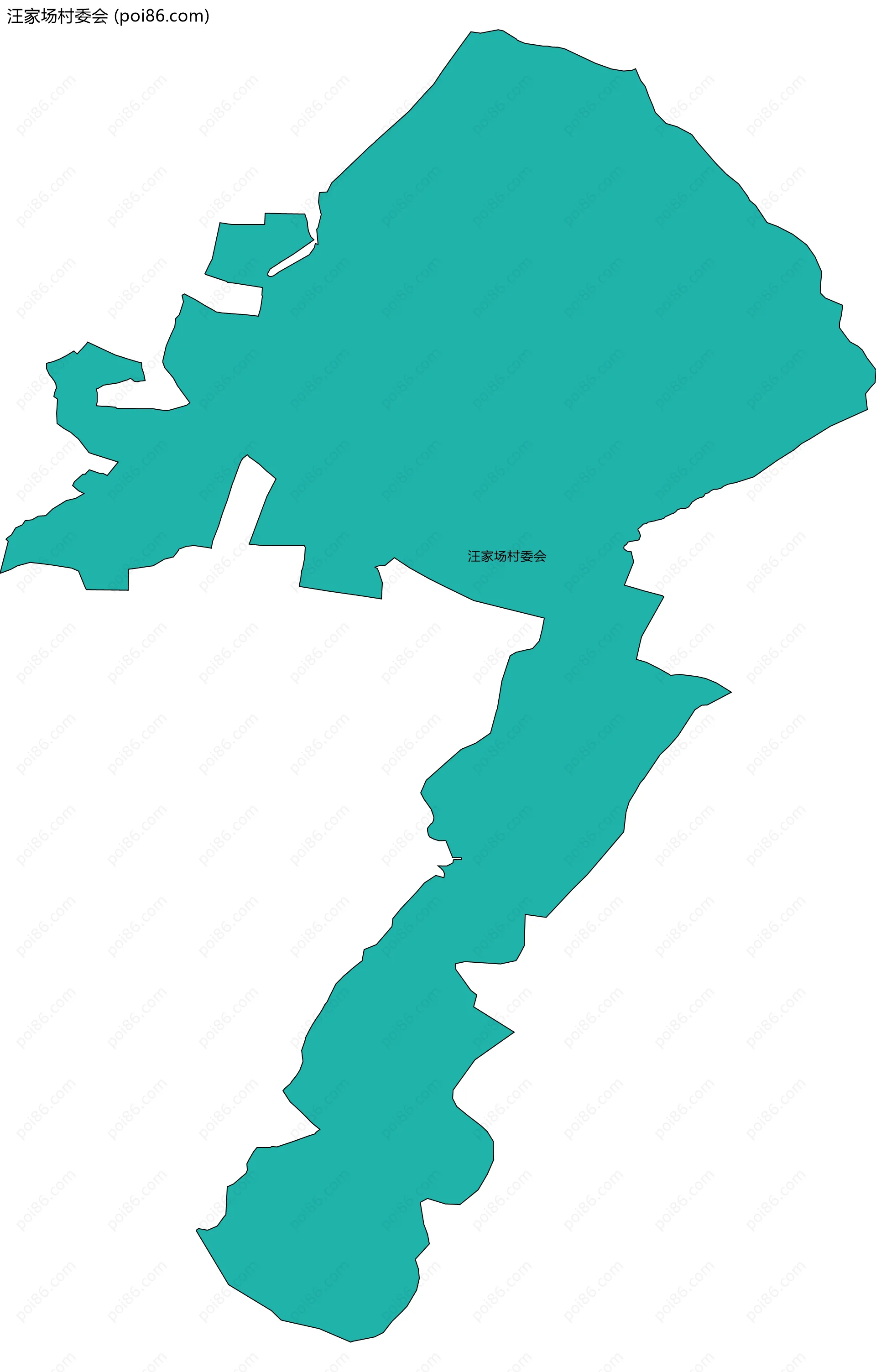 汪家场村委会边界地图