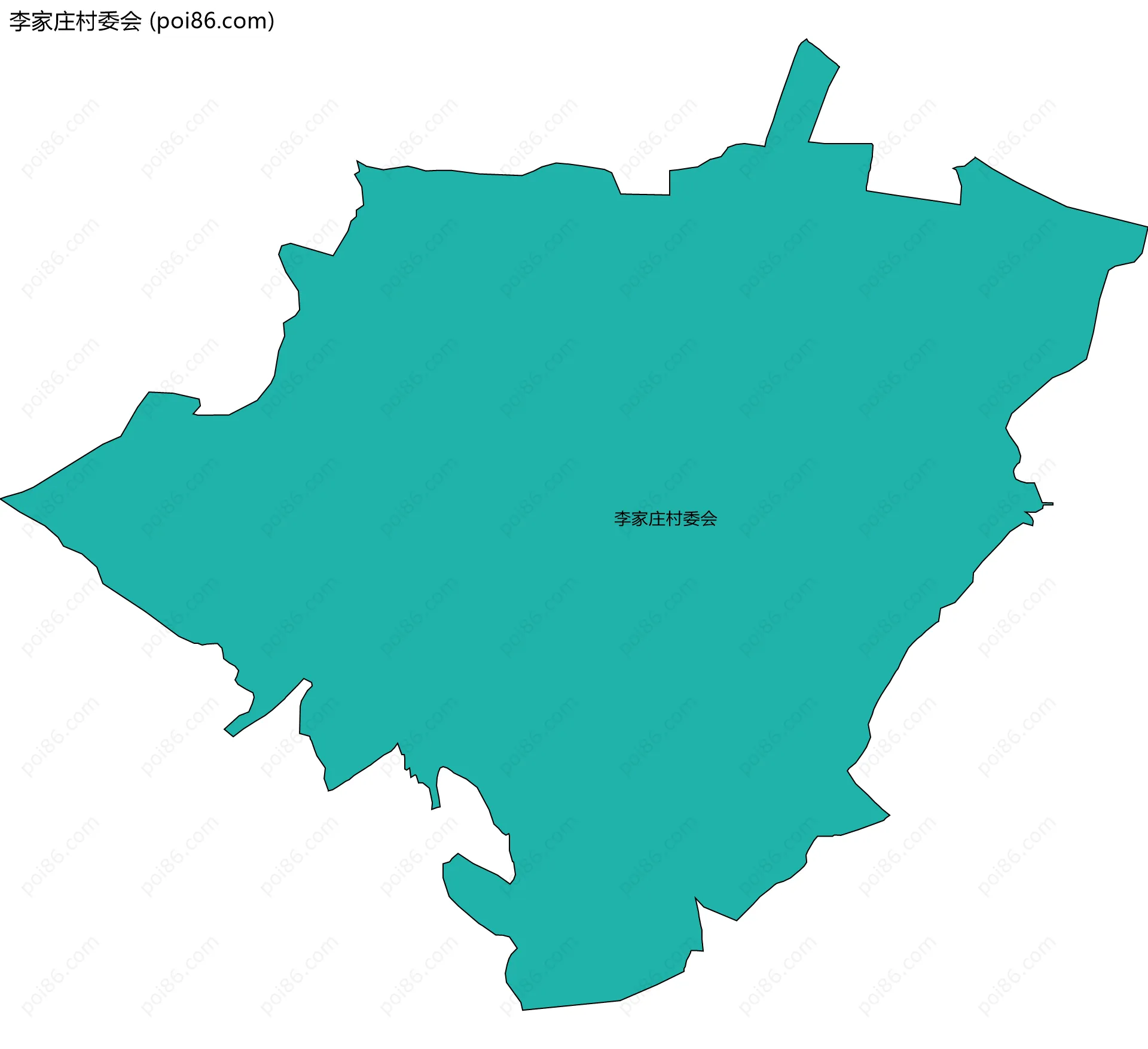 李家庄村委会边界地图