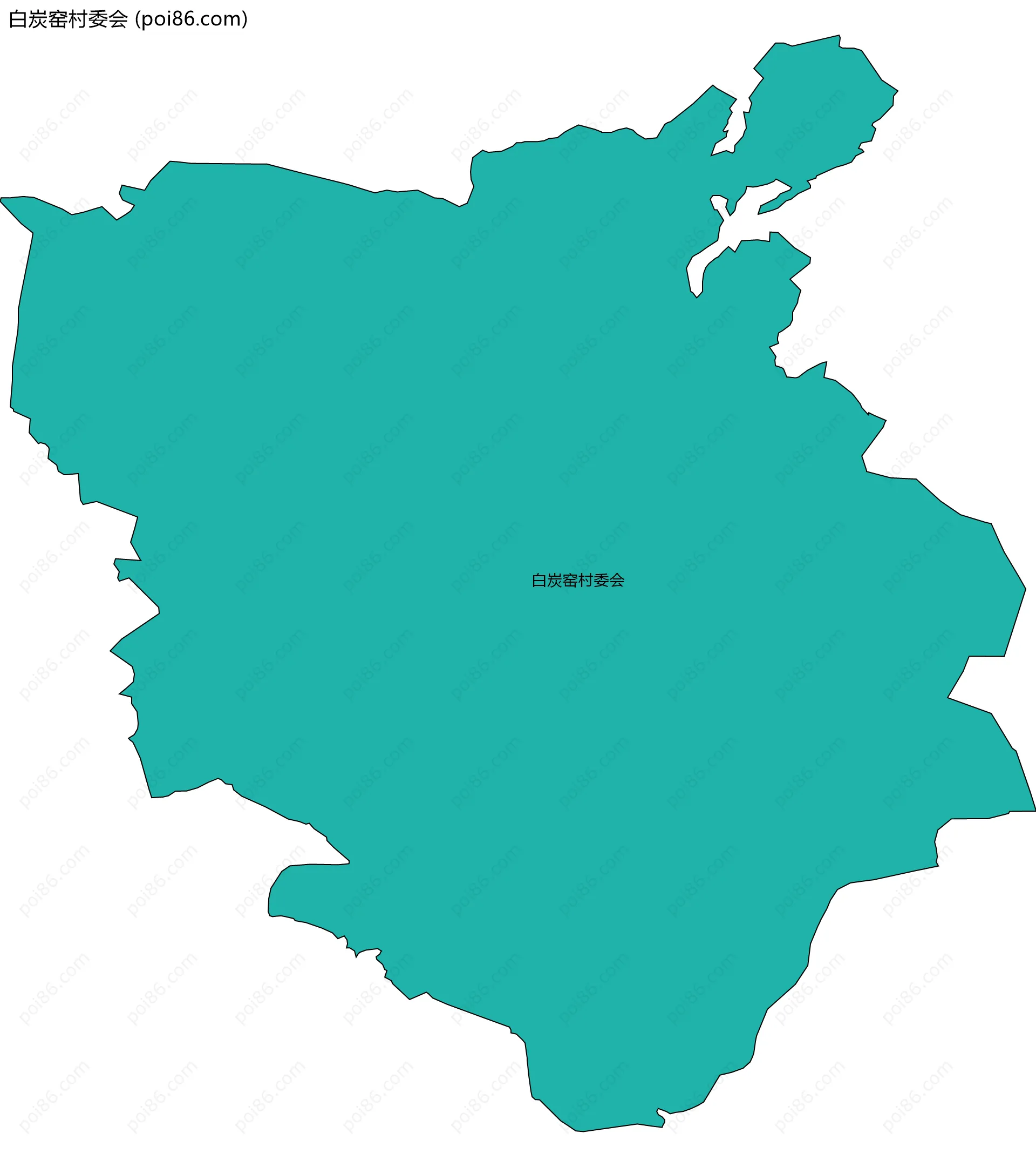 白炭窑村委会边界地图