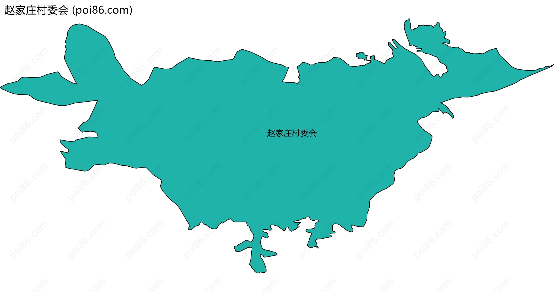 赵家庄村委会边界地图