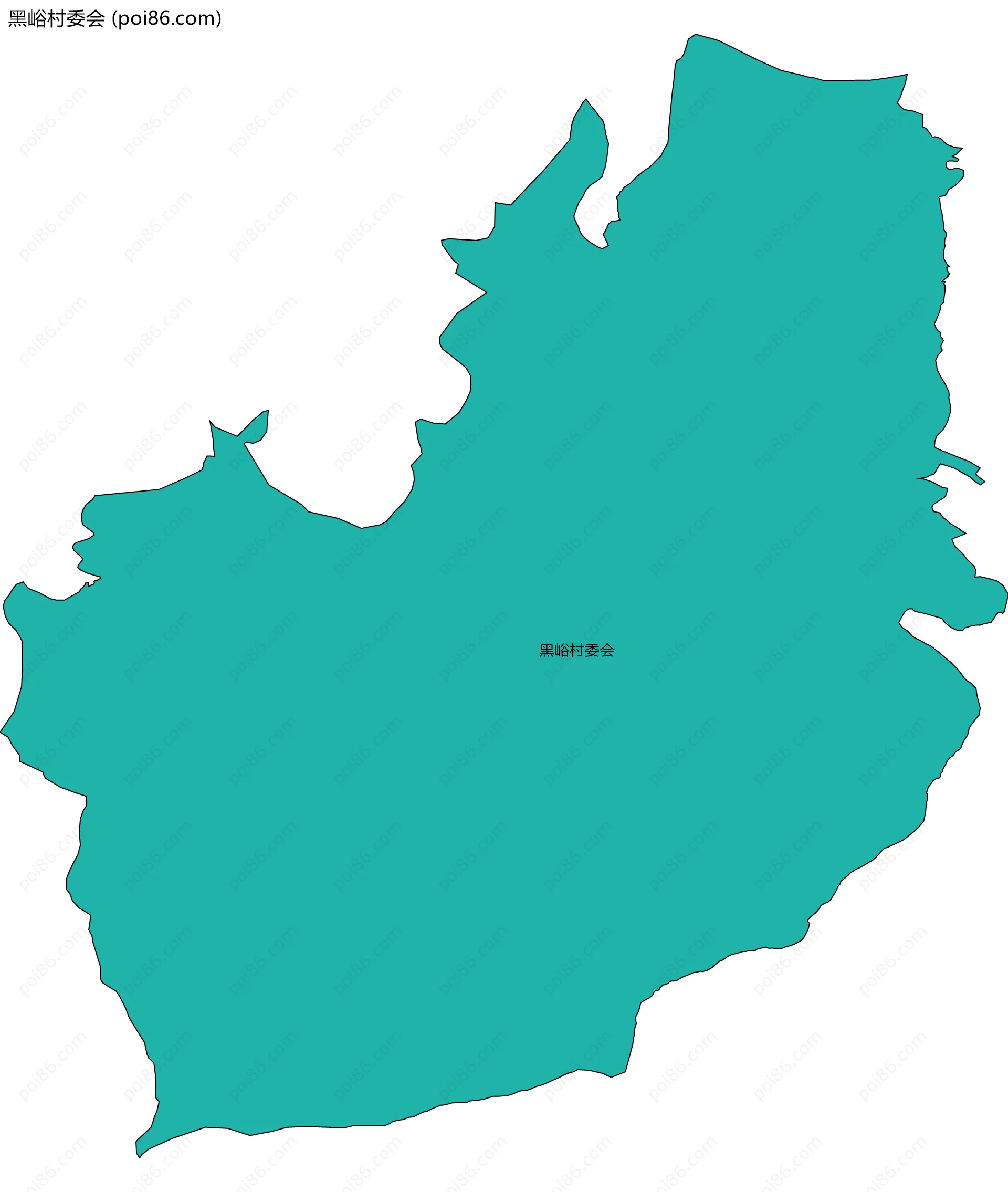 黑峪村委会边界地图