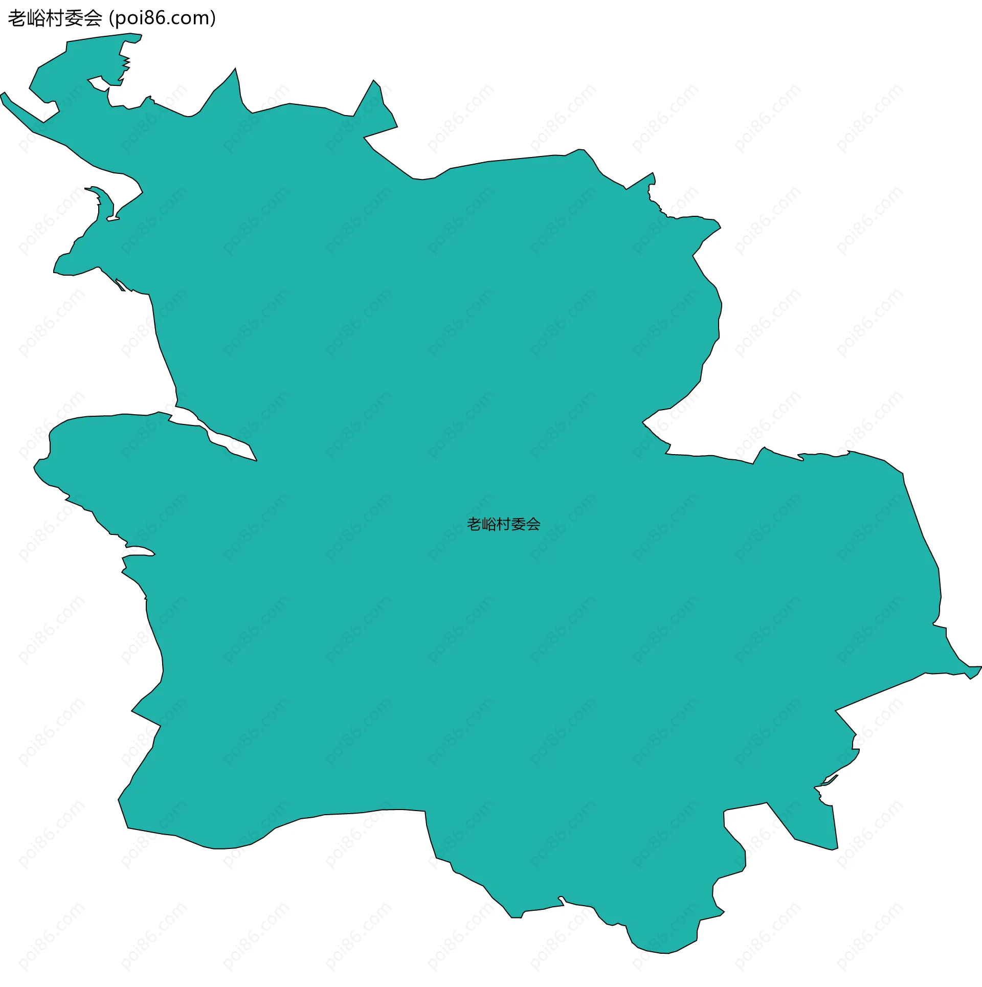 老峪村委会边界地图