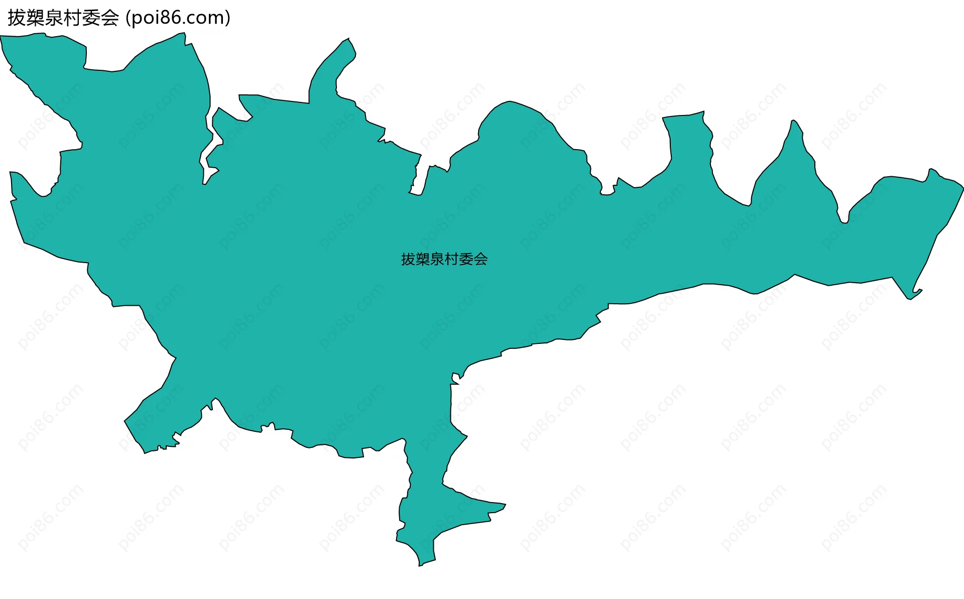 拔槊泉村委会边界地图