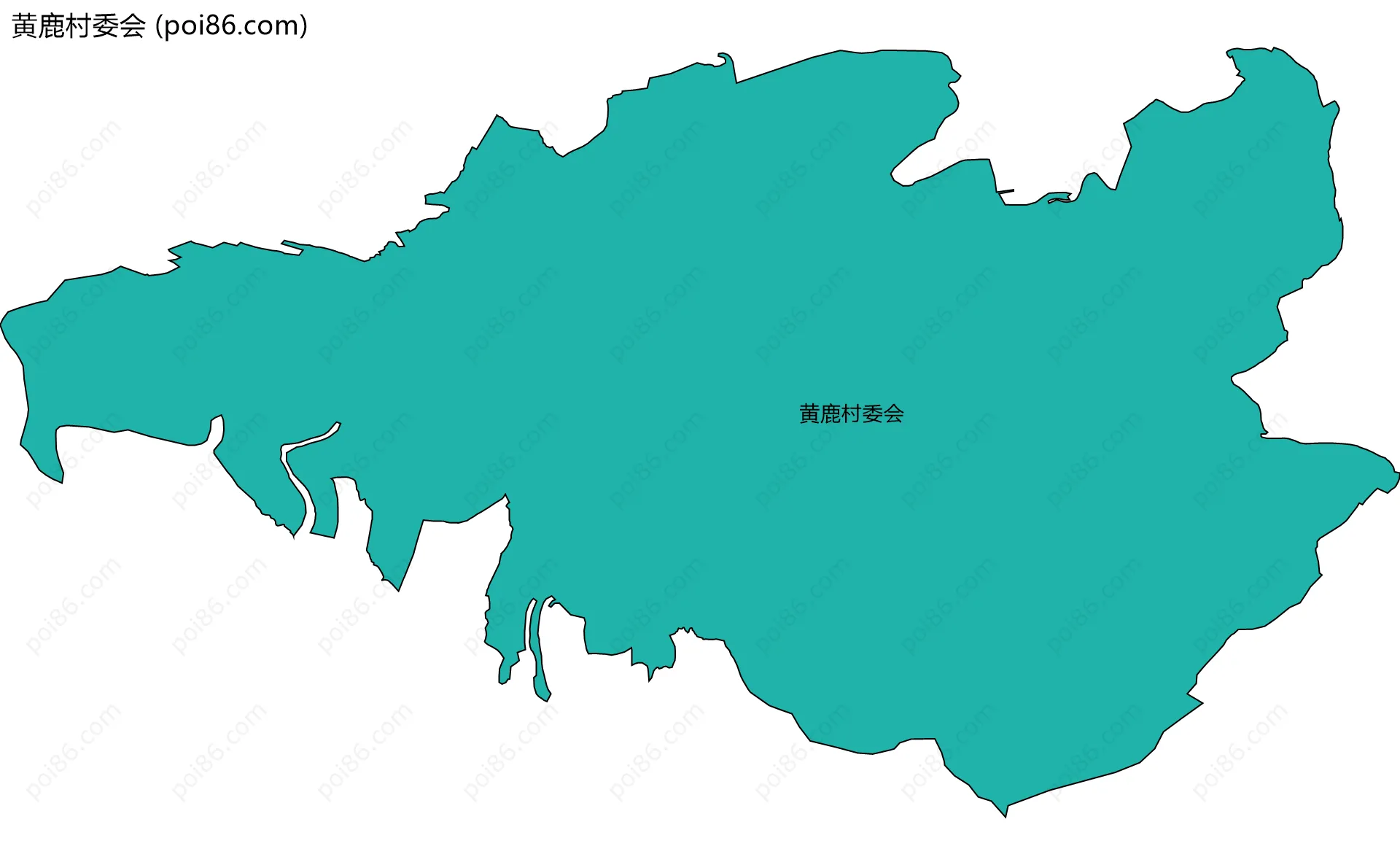 黄鹿村委会边界地图