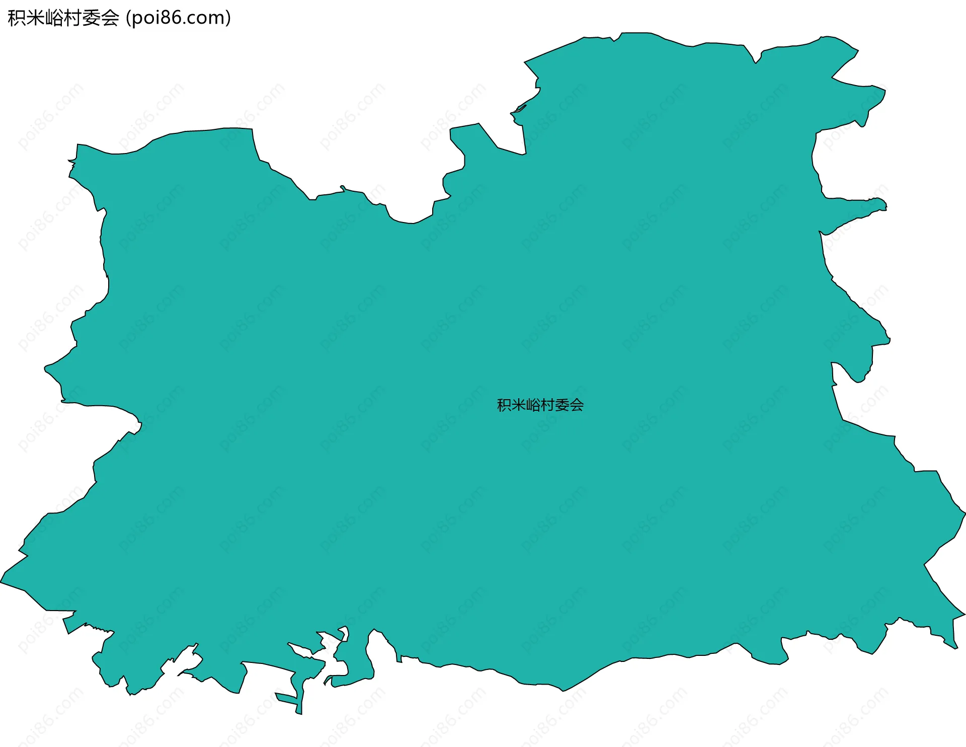 积米峪村委会边界地图