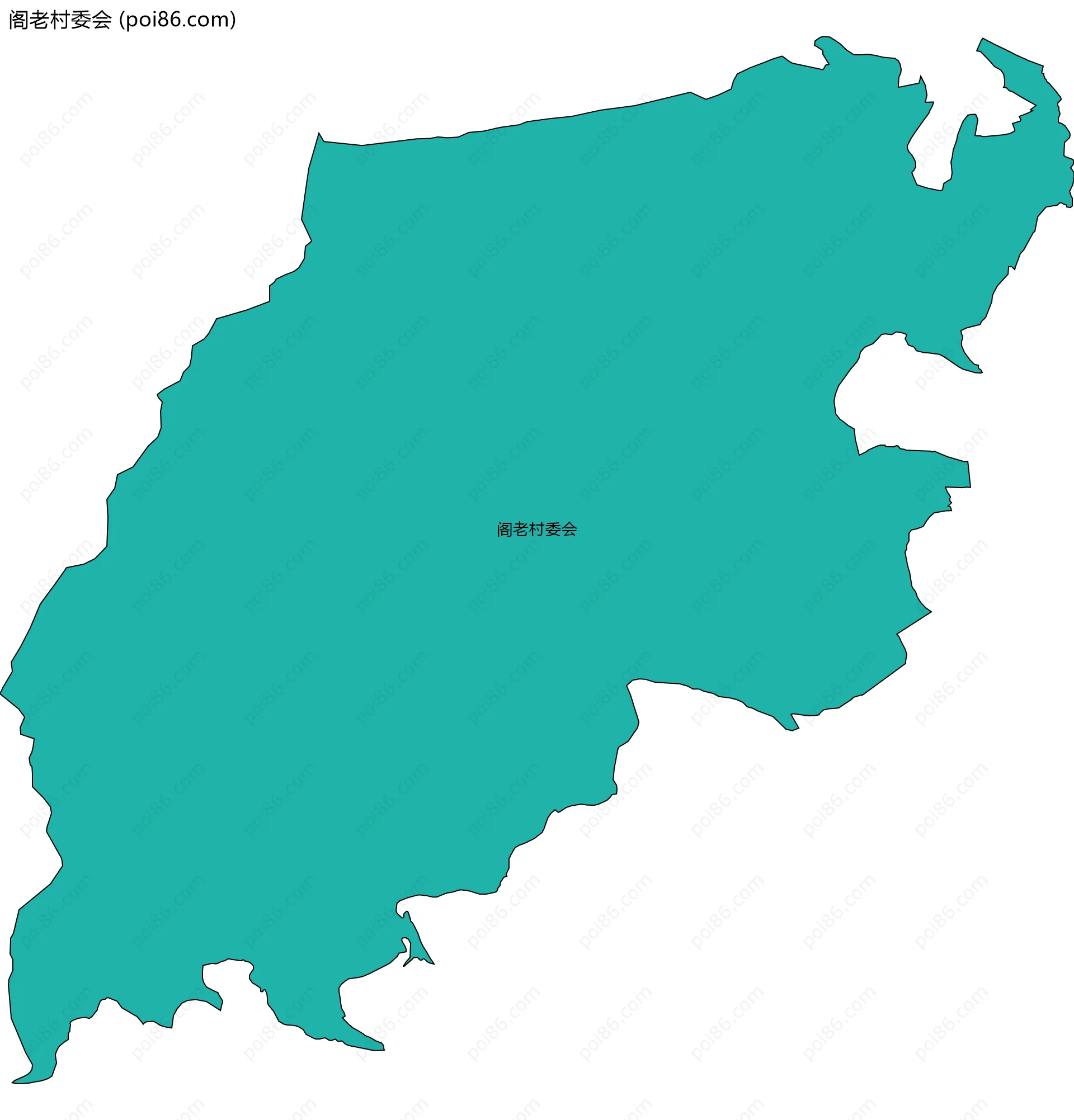 阁老村委会边界地图