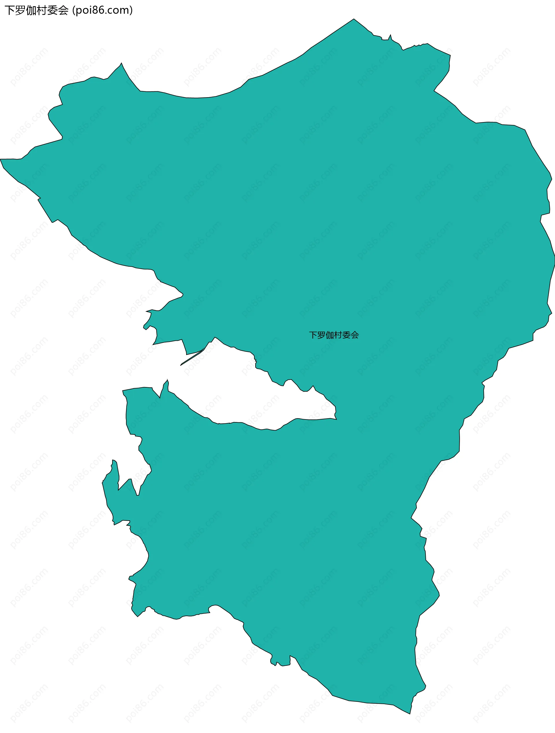 下罗伽村委会边界地图