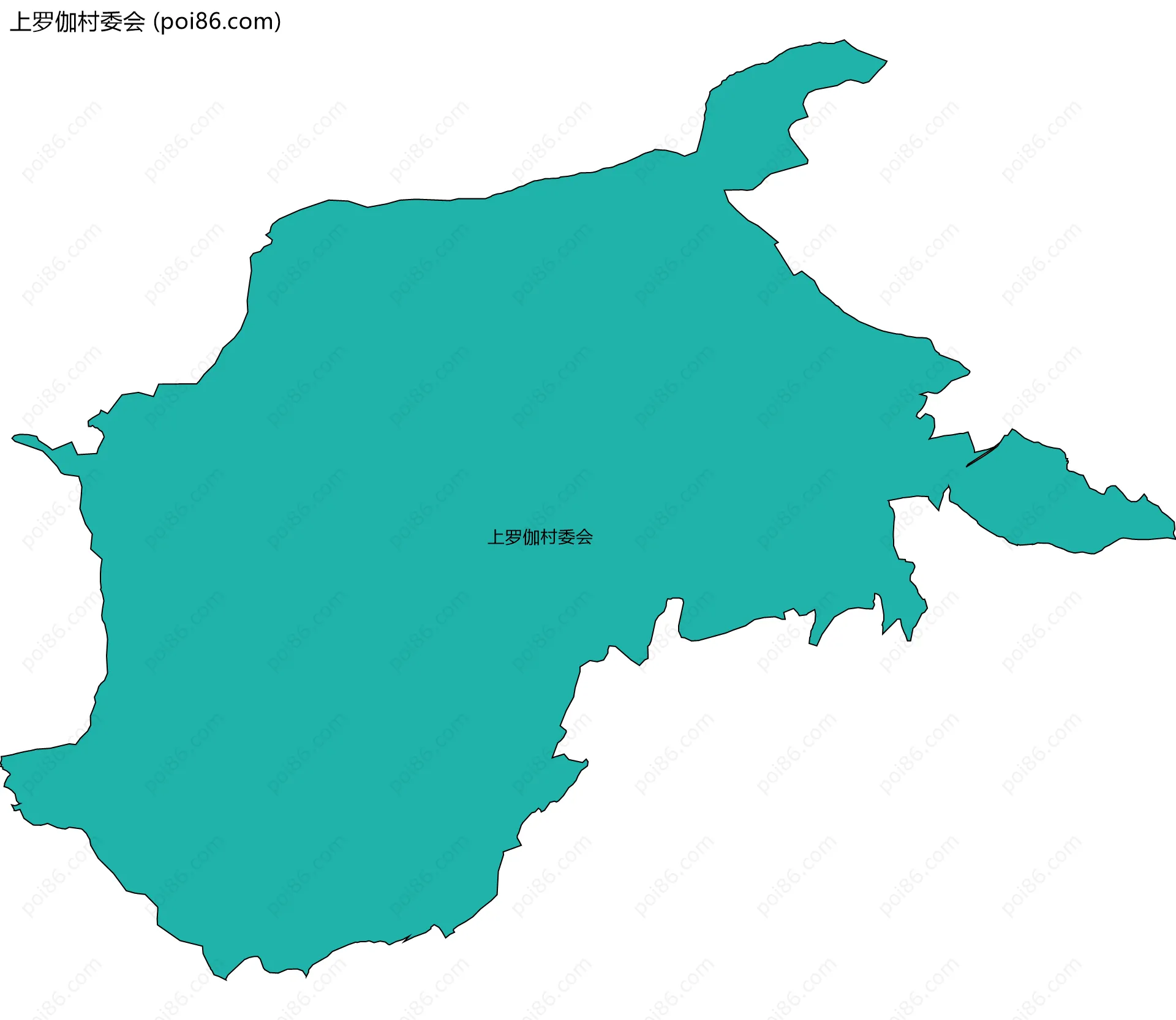 上罗伽村委会边界地图