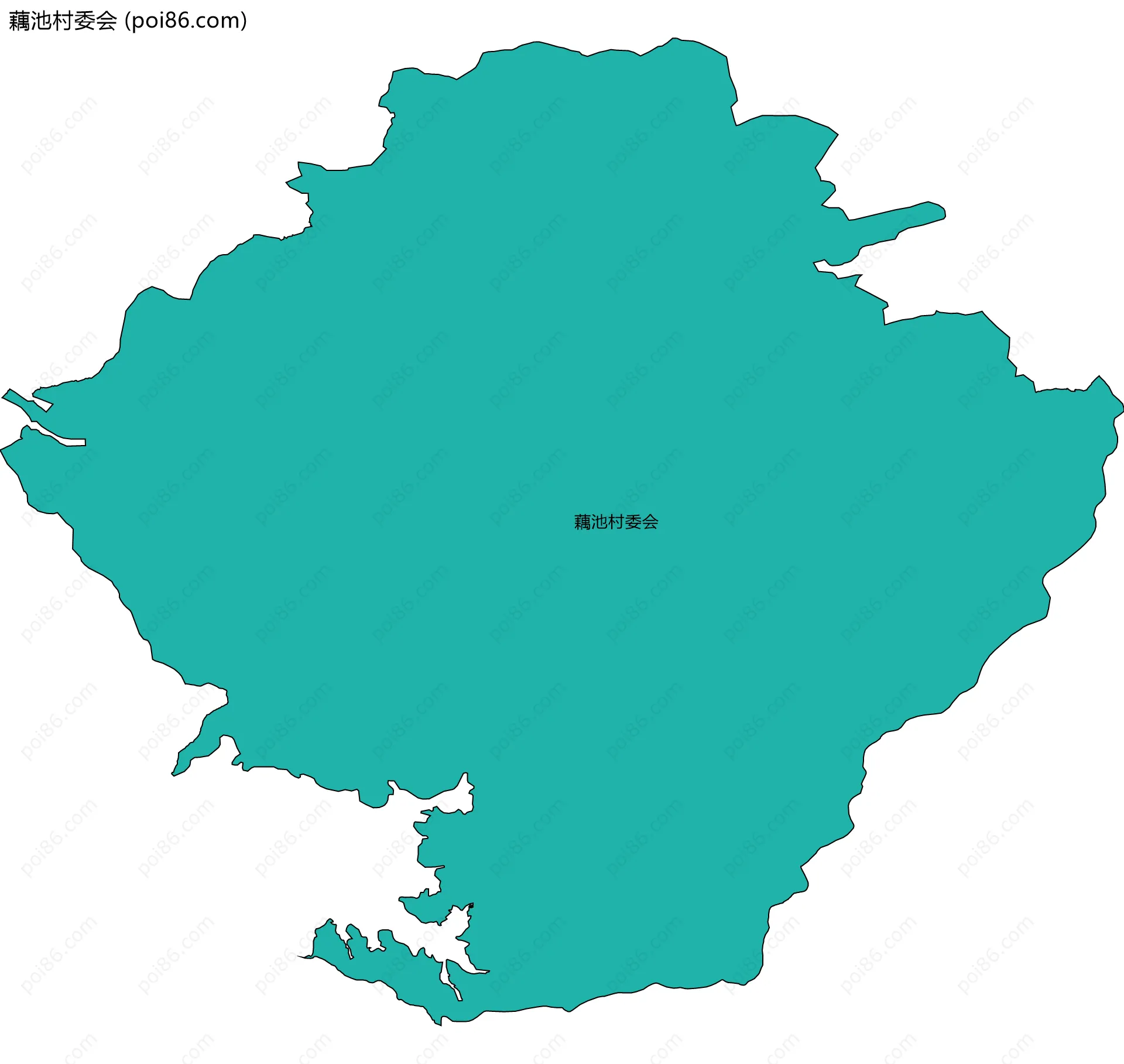 藕池村委会边界地图