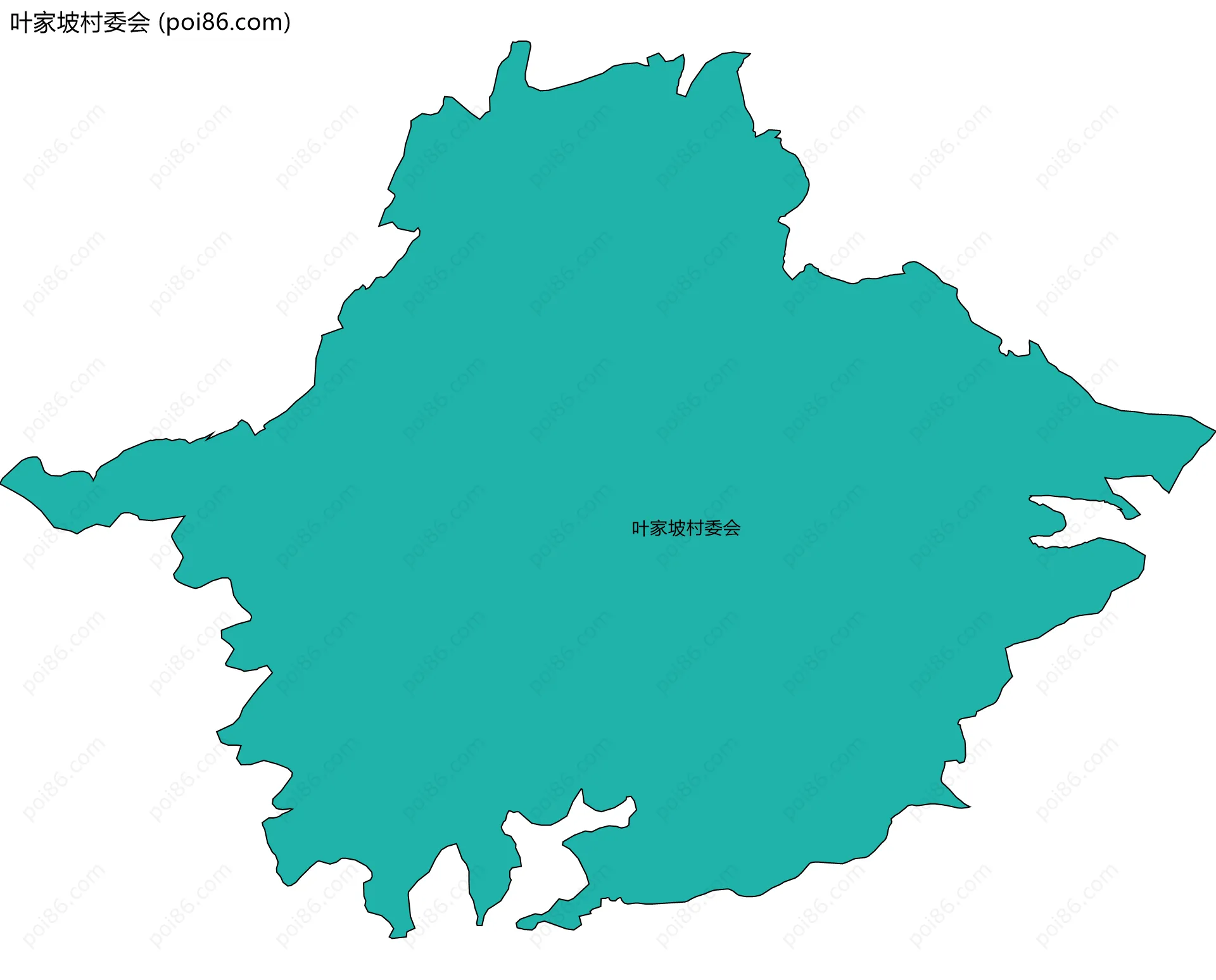 叶家坡村委会边界地图