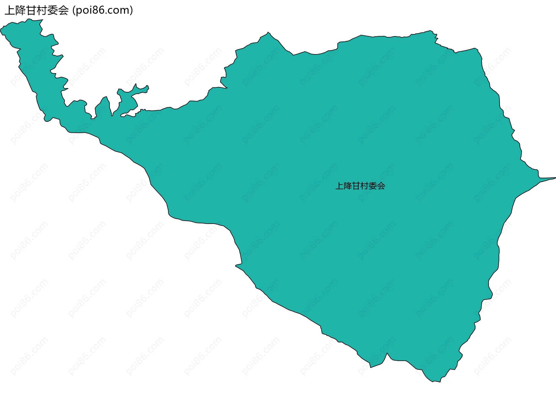 上降甘村委会边界地图