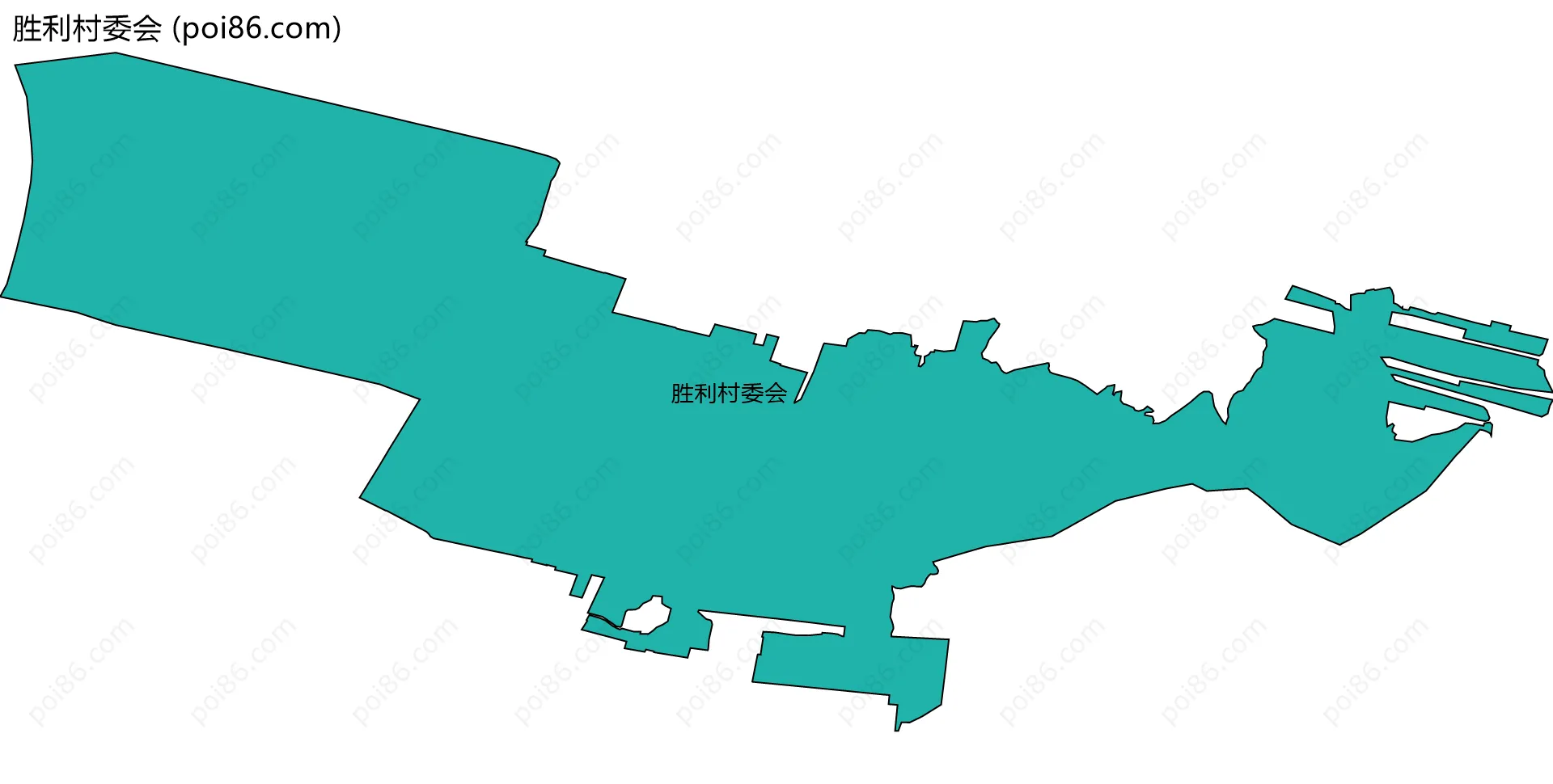 胜利村委会边界地图