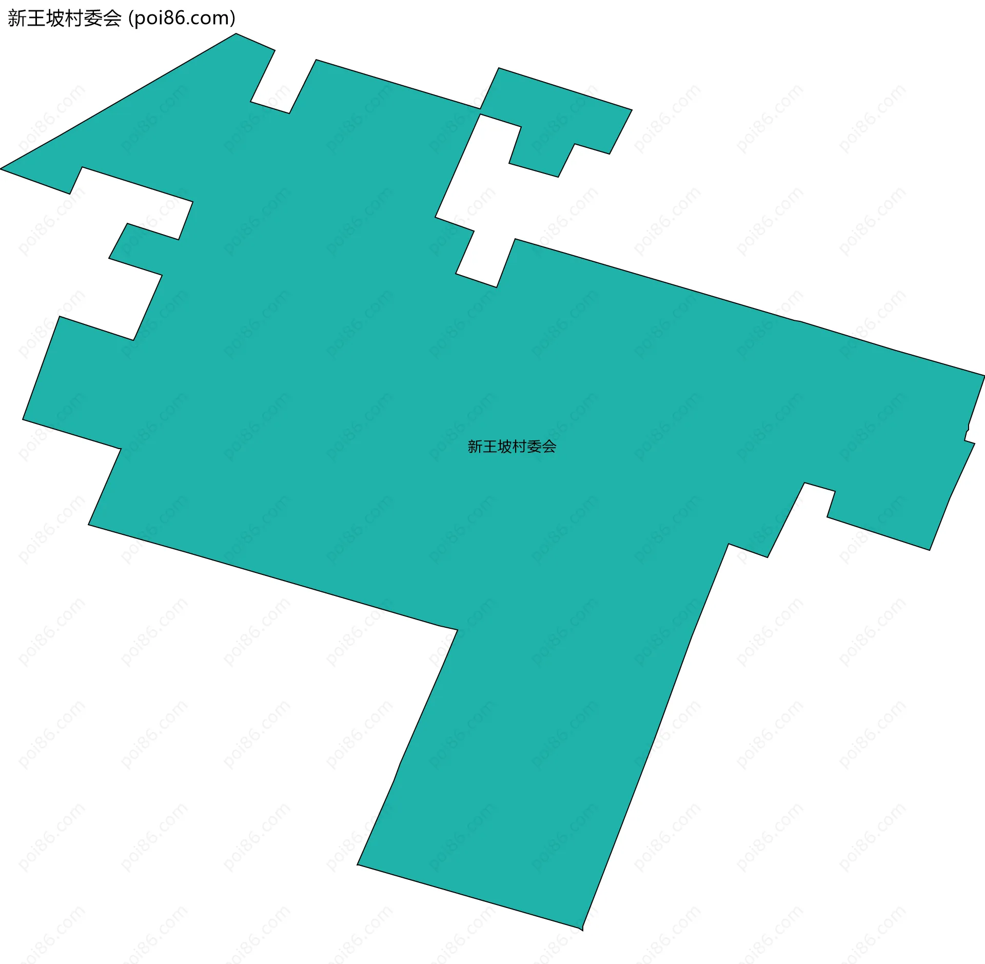 新王坡村委会边界地图