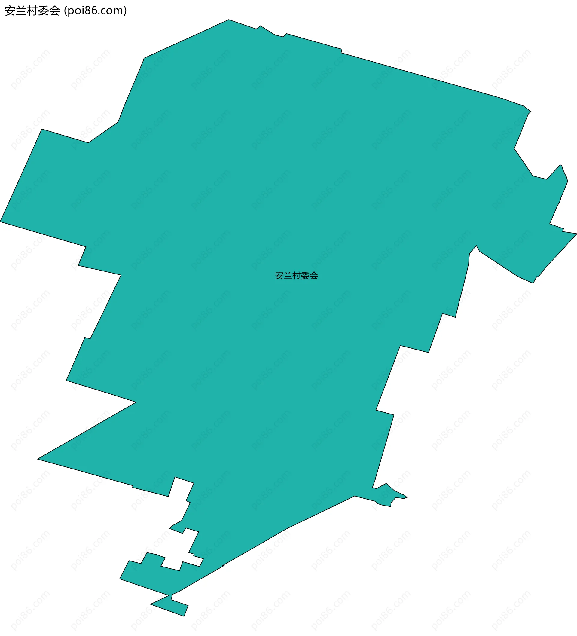 安兰村委会边界地图