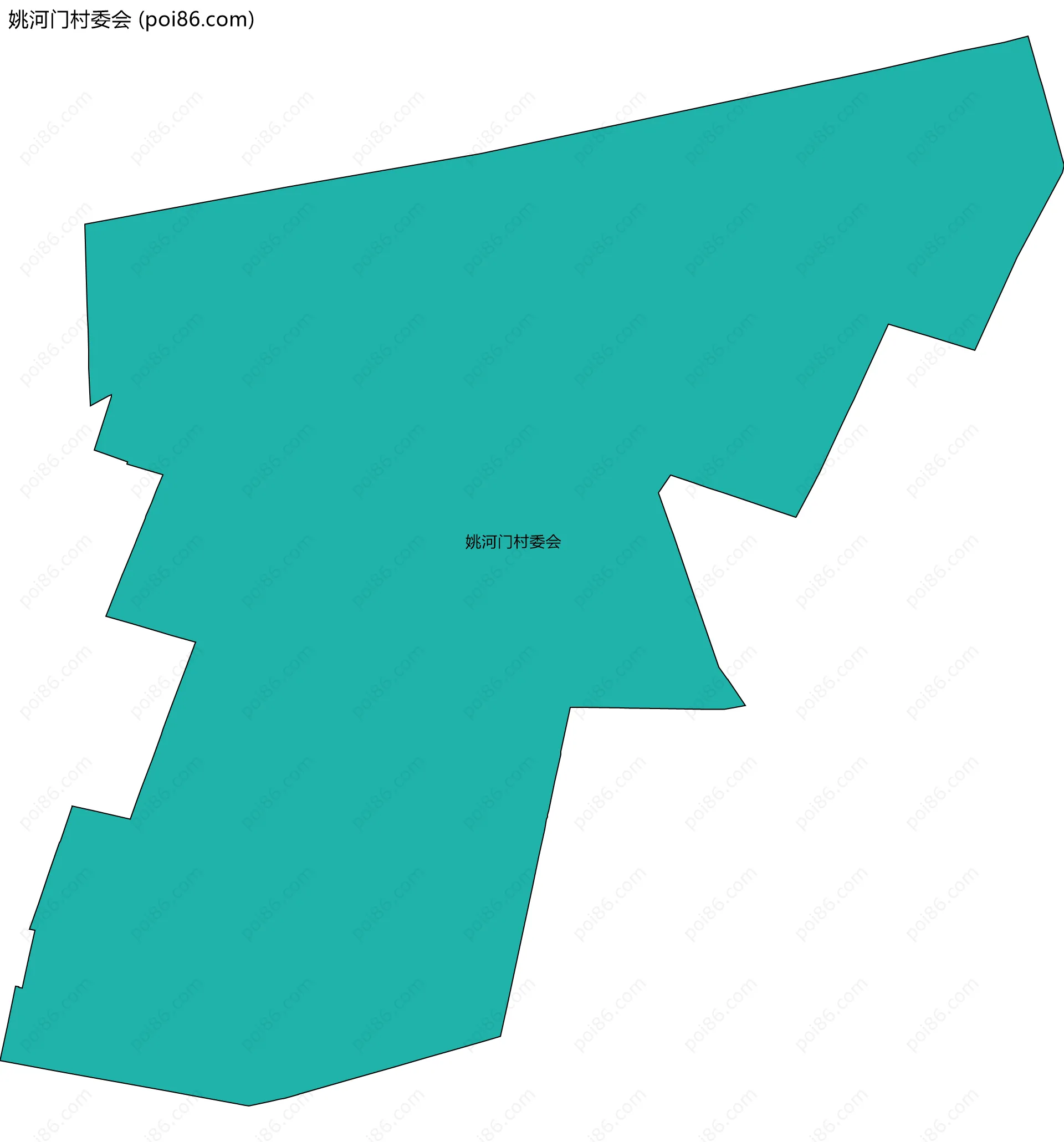 姚河门村委会边界地图