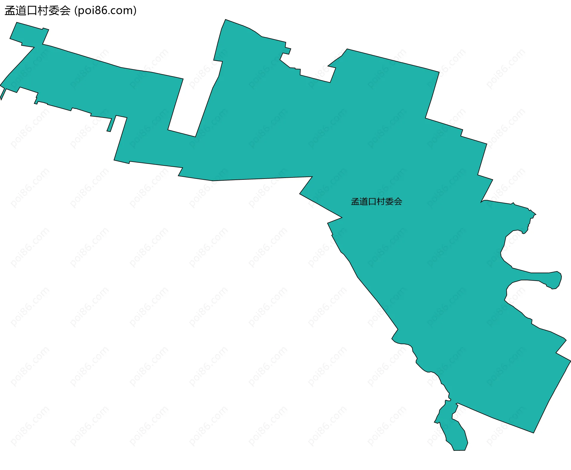 孟道口村委会边界地图