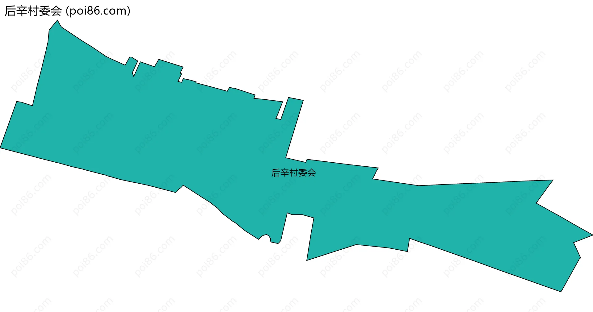后辛村委会边界地图