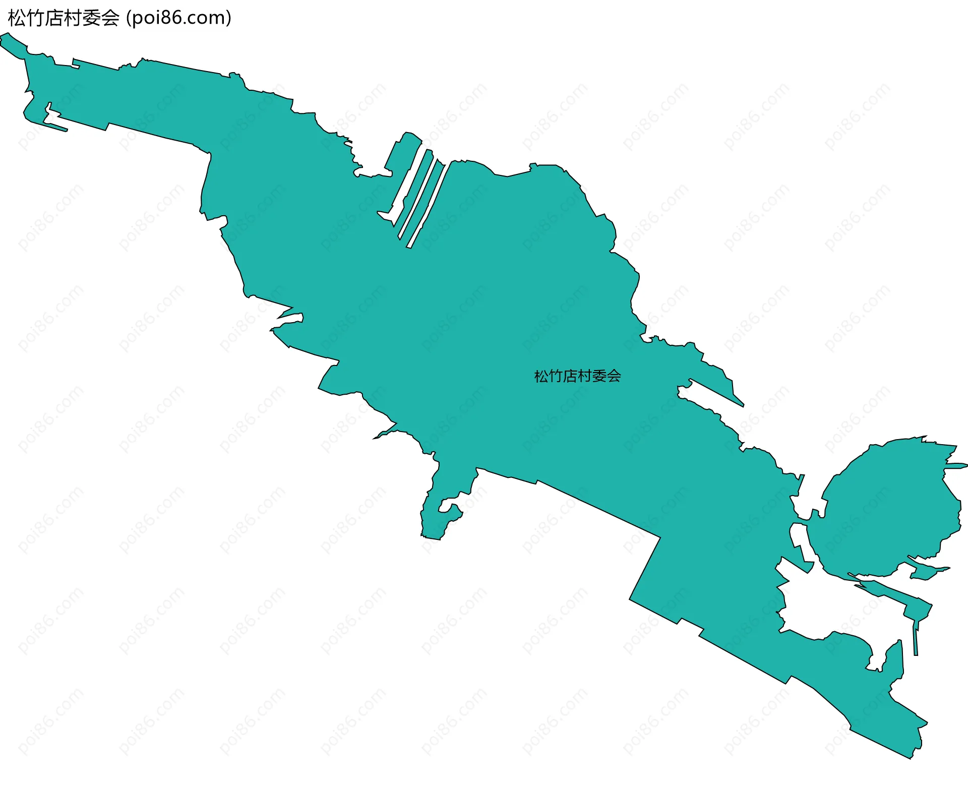 松竹店村委会边界地图