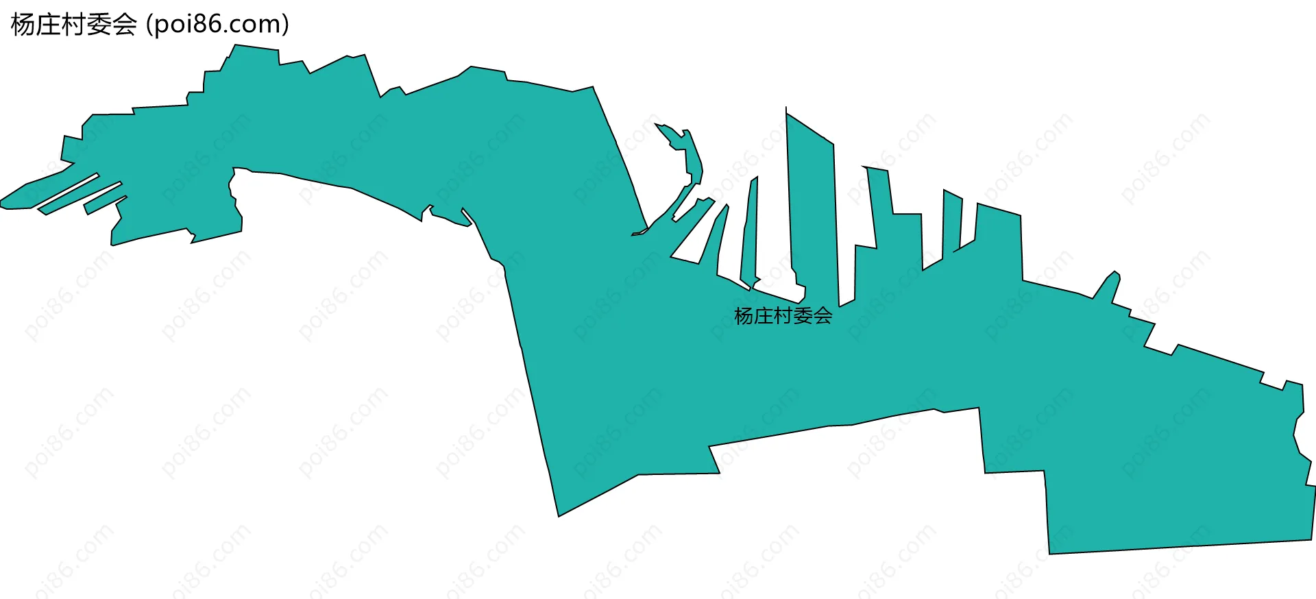 杨庄村委会边界地图