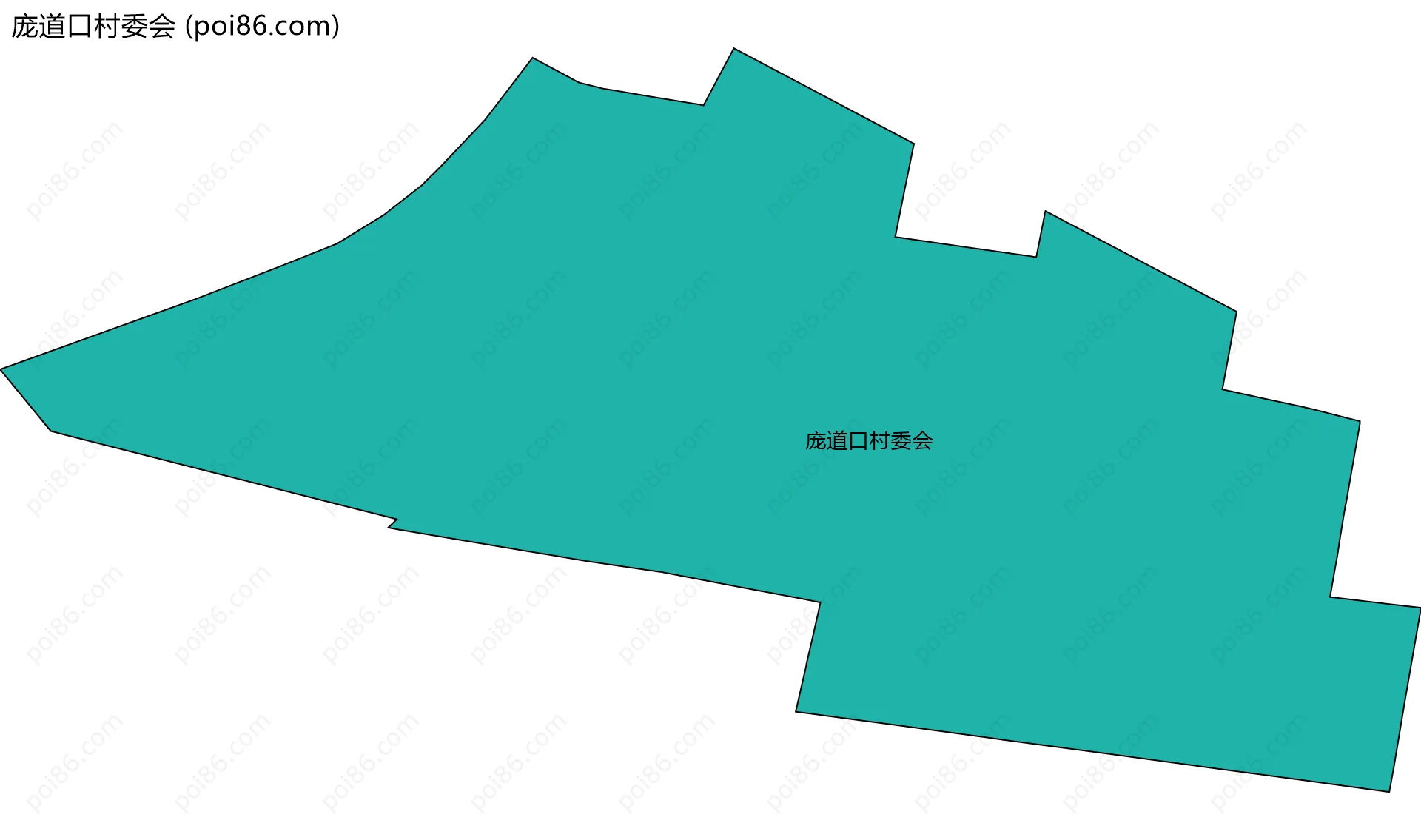 庞道口村委会边界地图
