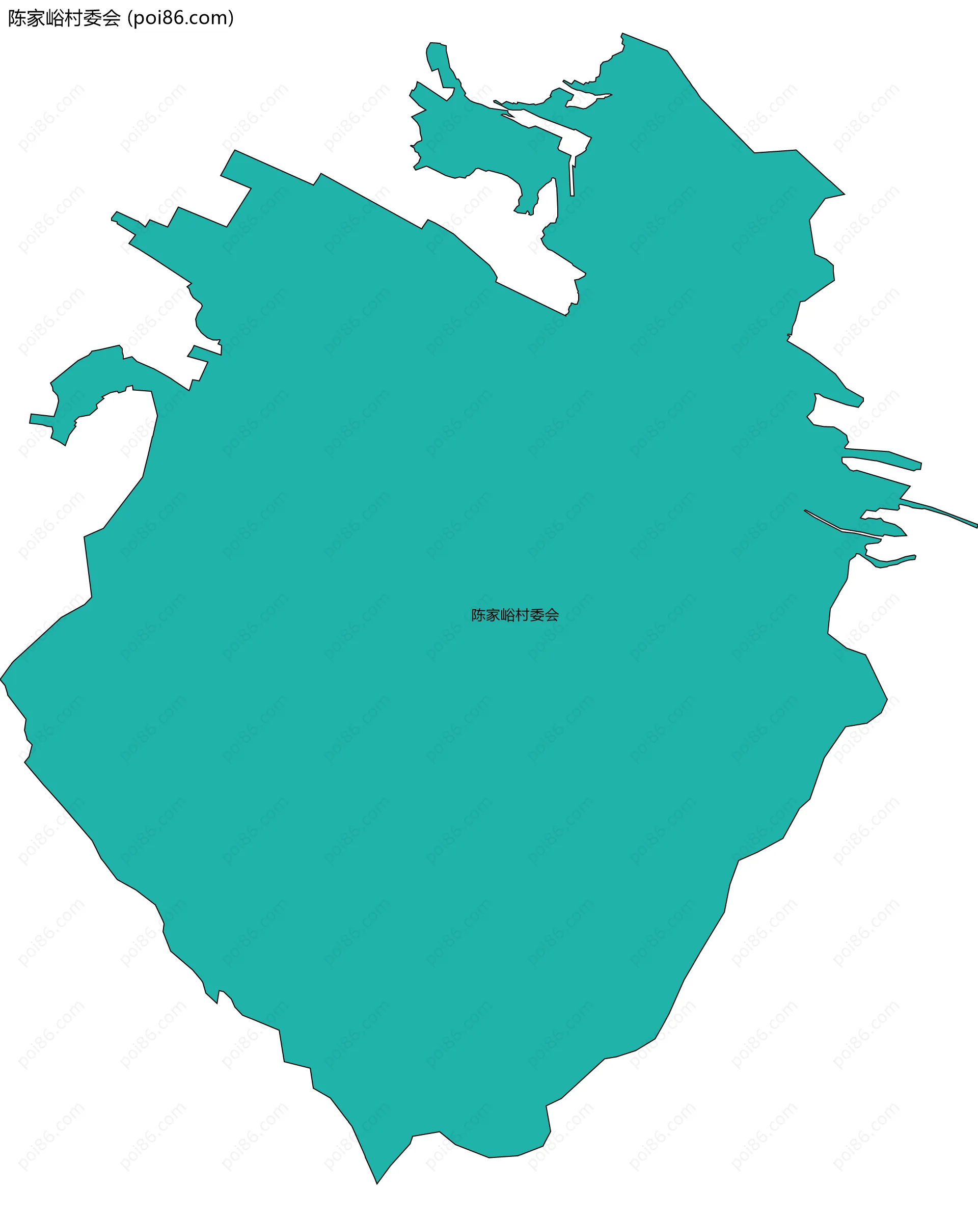 陈家峪村委会边界地图