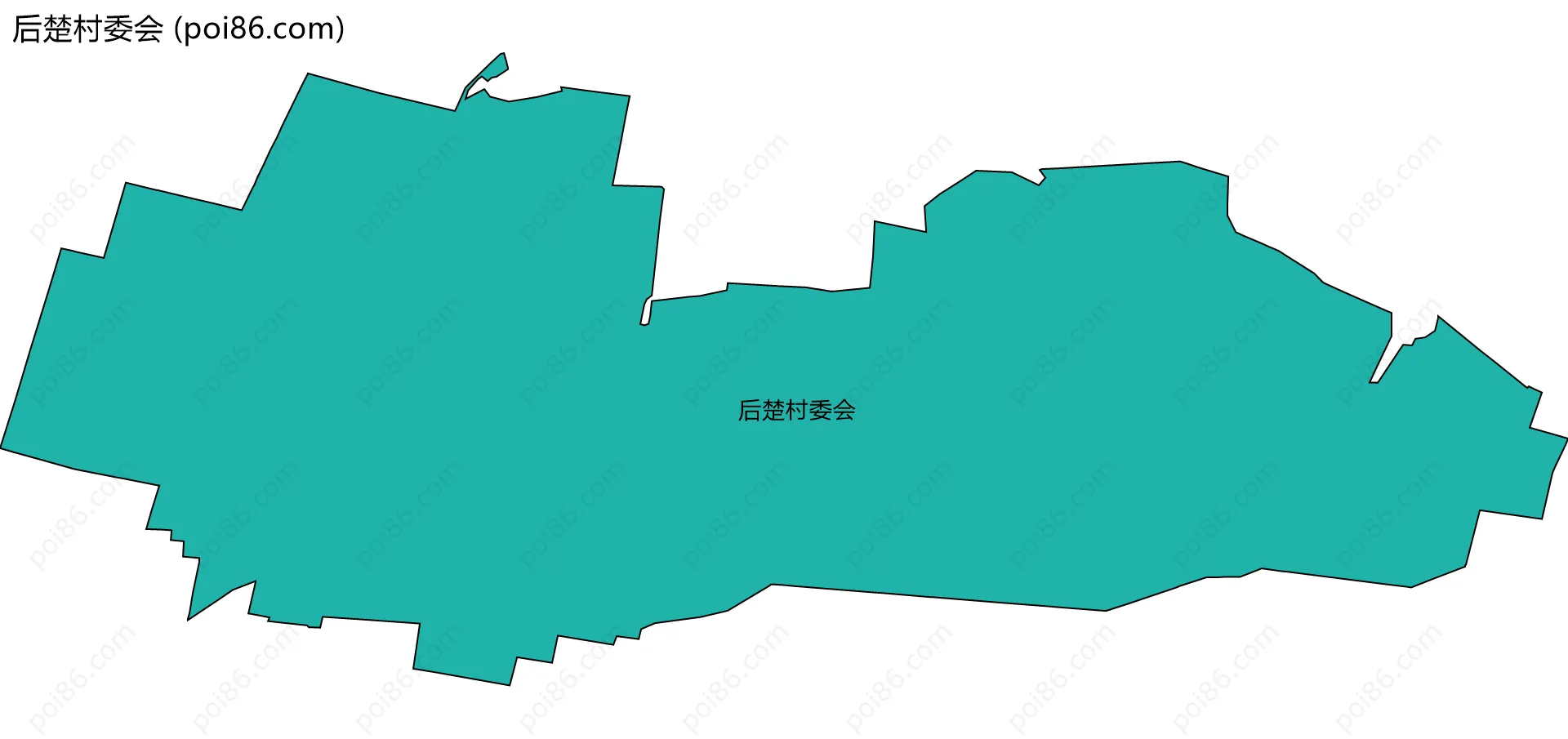 后楚村委会边界地图