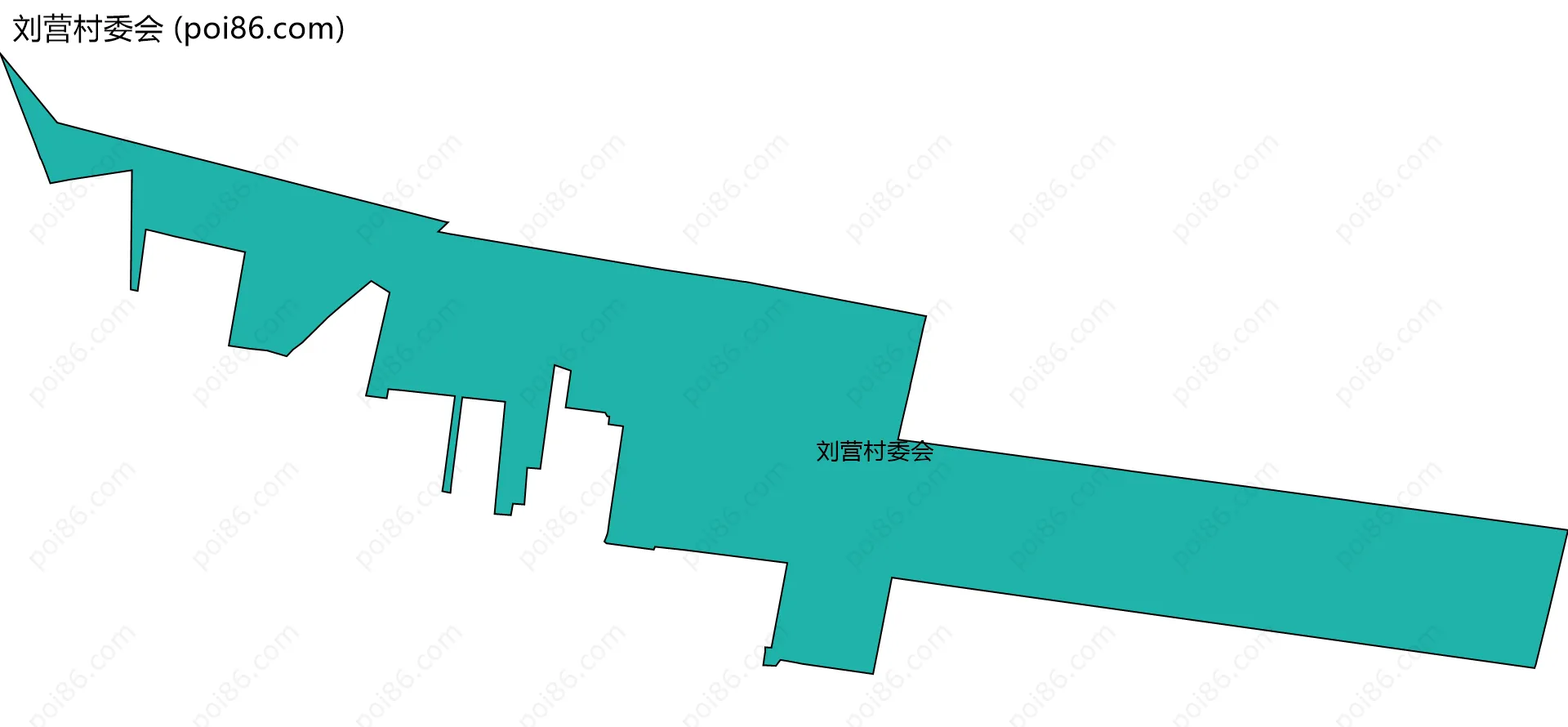 刘营村委会边界地图